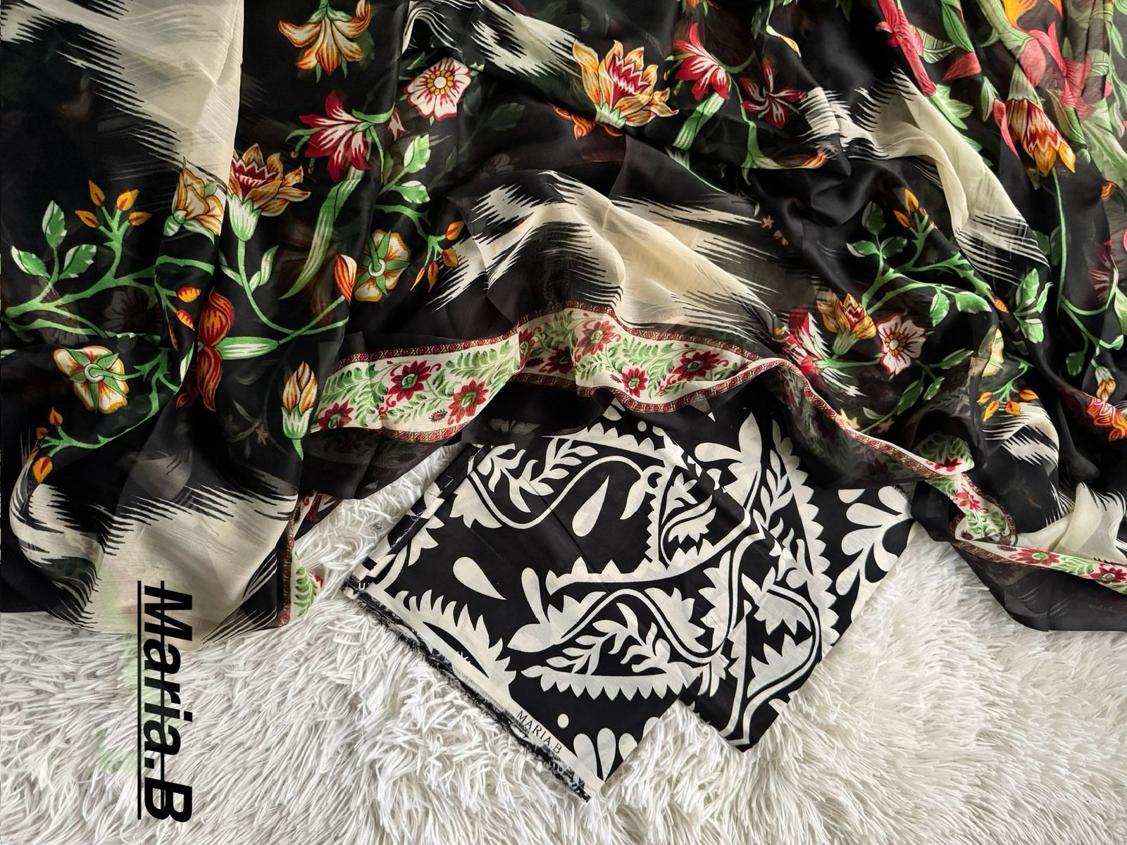 MARIA.B  With Chiffon Duppata 3PC Lawn Collection