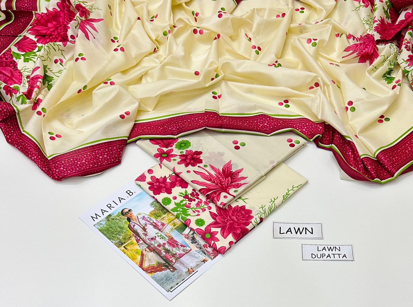MARIA.B  With Chiffon Duppata 3PC Lawn Collection