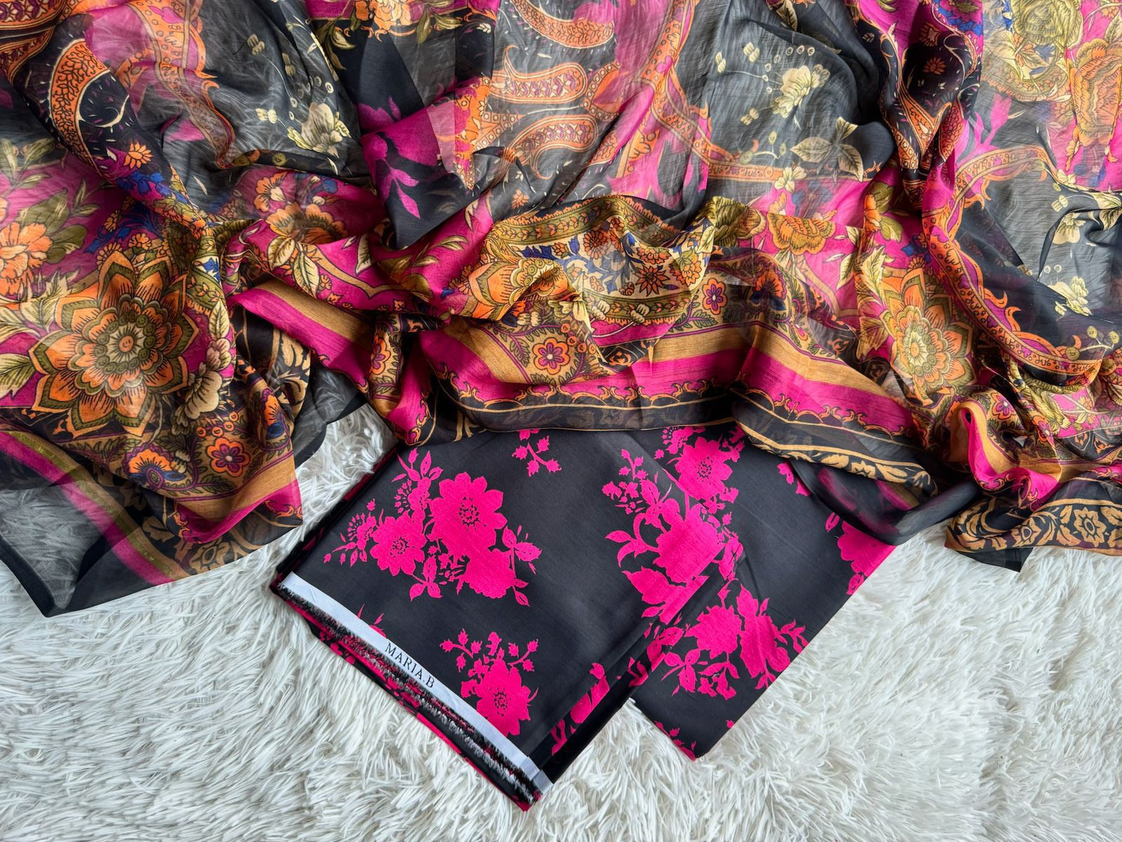 MARIA.B  With Chiffon Duppata 3PC Lawn Collection