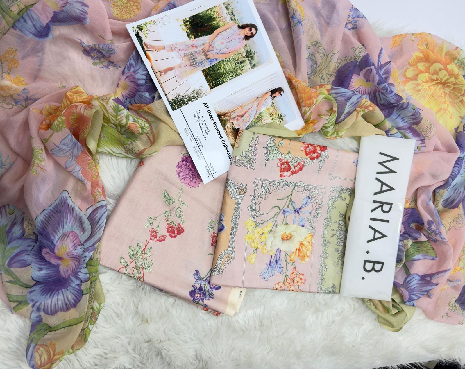 MARIA.B  With Chiffon Duppata 3PC Lawn Collection