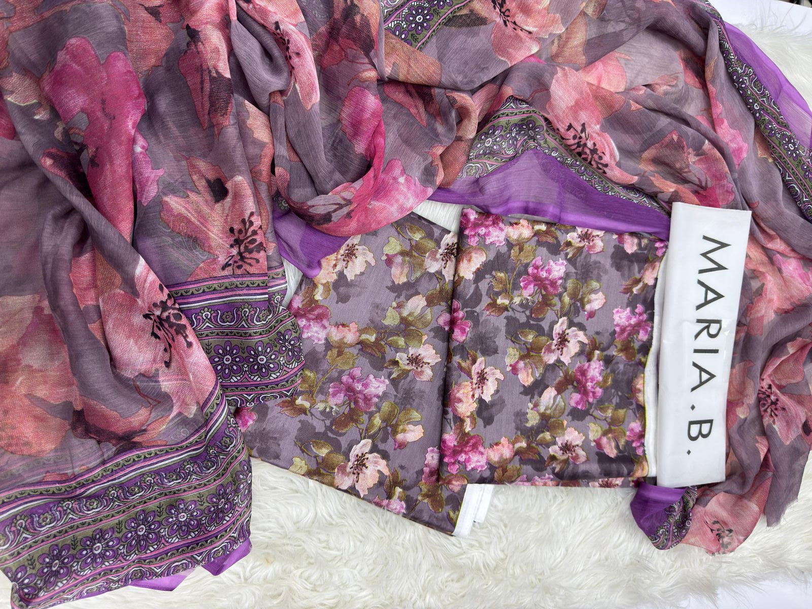 MARIA.B  With Chiffon Duppata 3PC Lawn Collection