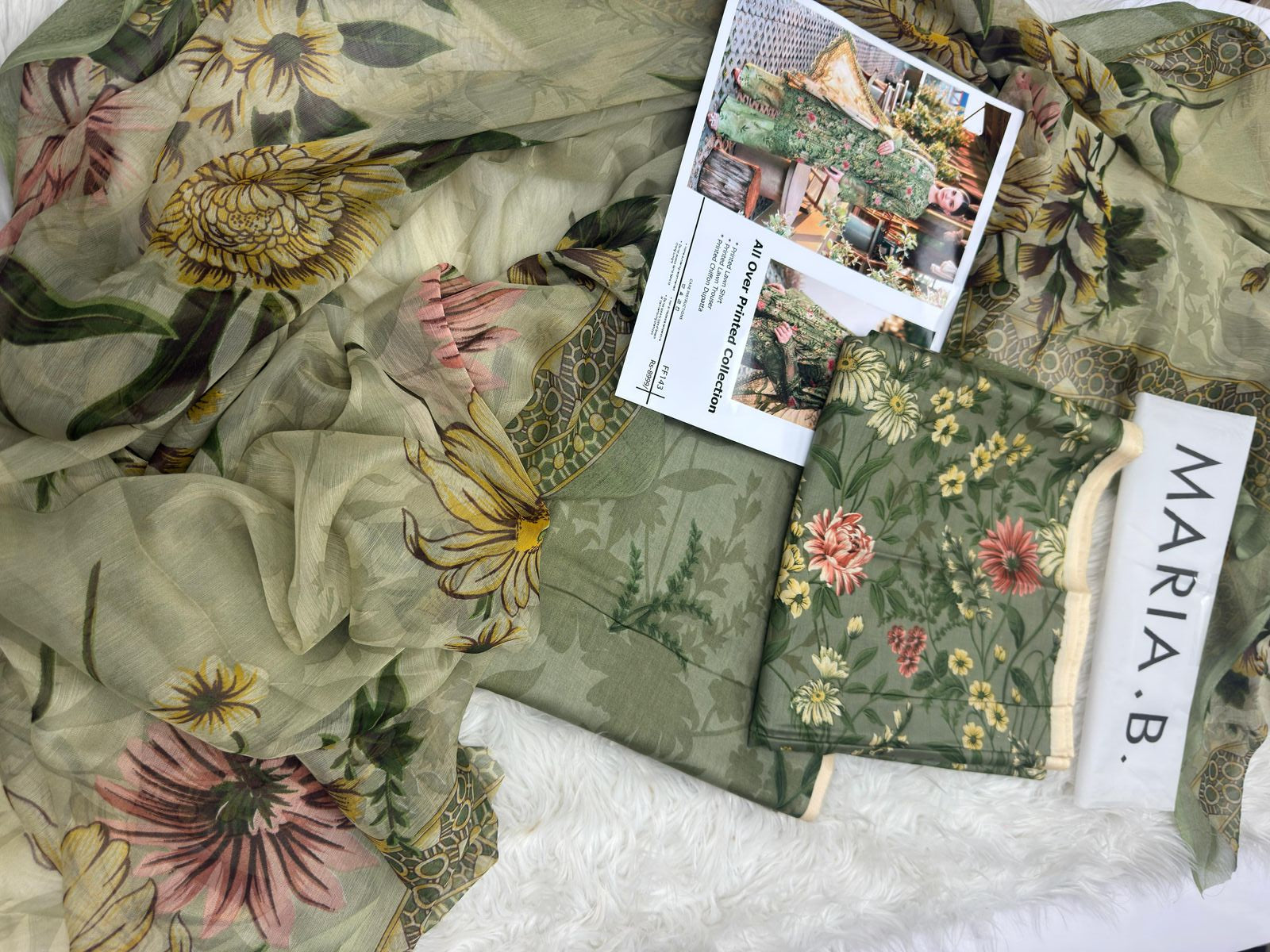 MARIA.B  With Chiffon Duppata 3PC Lawn Collection