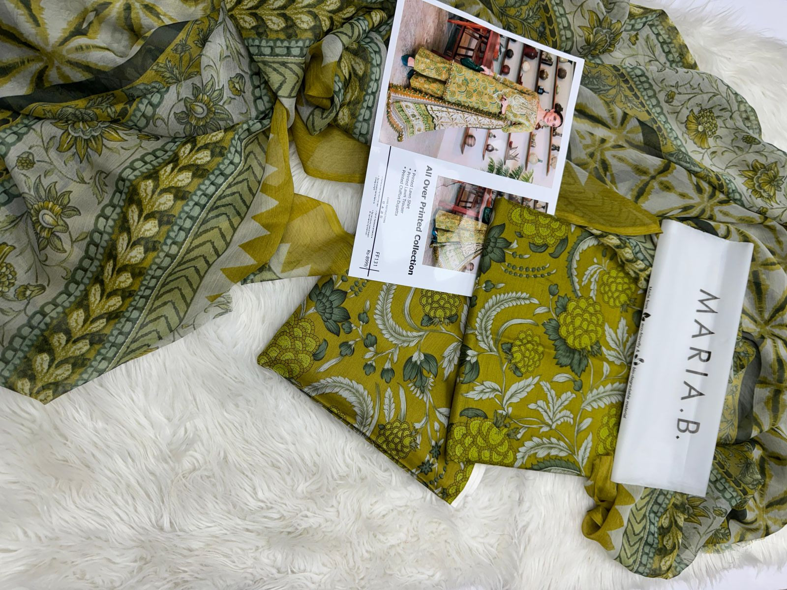 MARIA.B  With Chiffon Duppata 3PC Lawn Collection