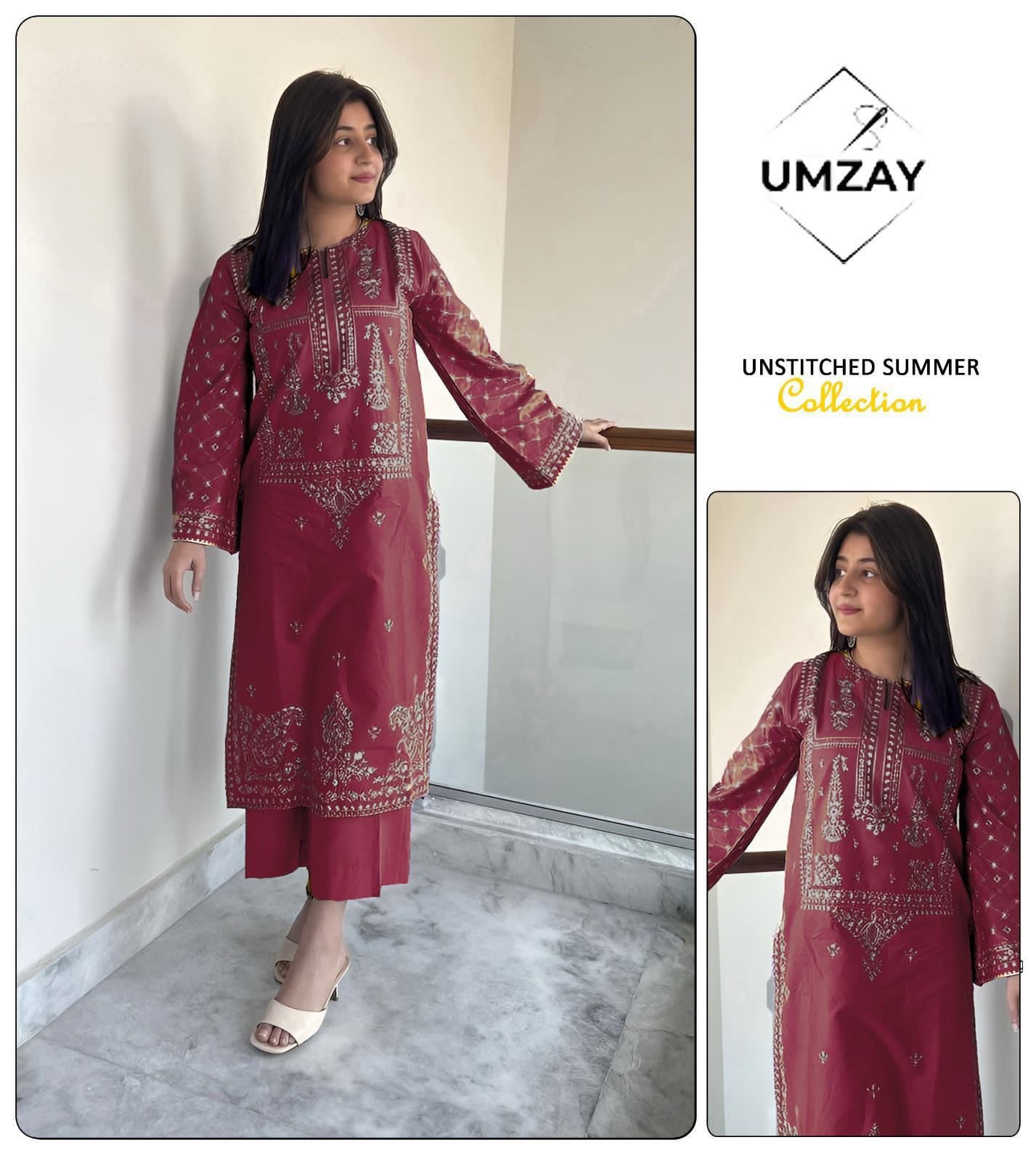 BRAND NAME UMZAY NEW ARRIVAL'S SUMMER LAWN COLLECTION 2025
