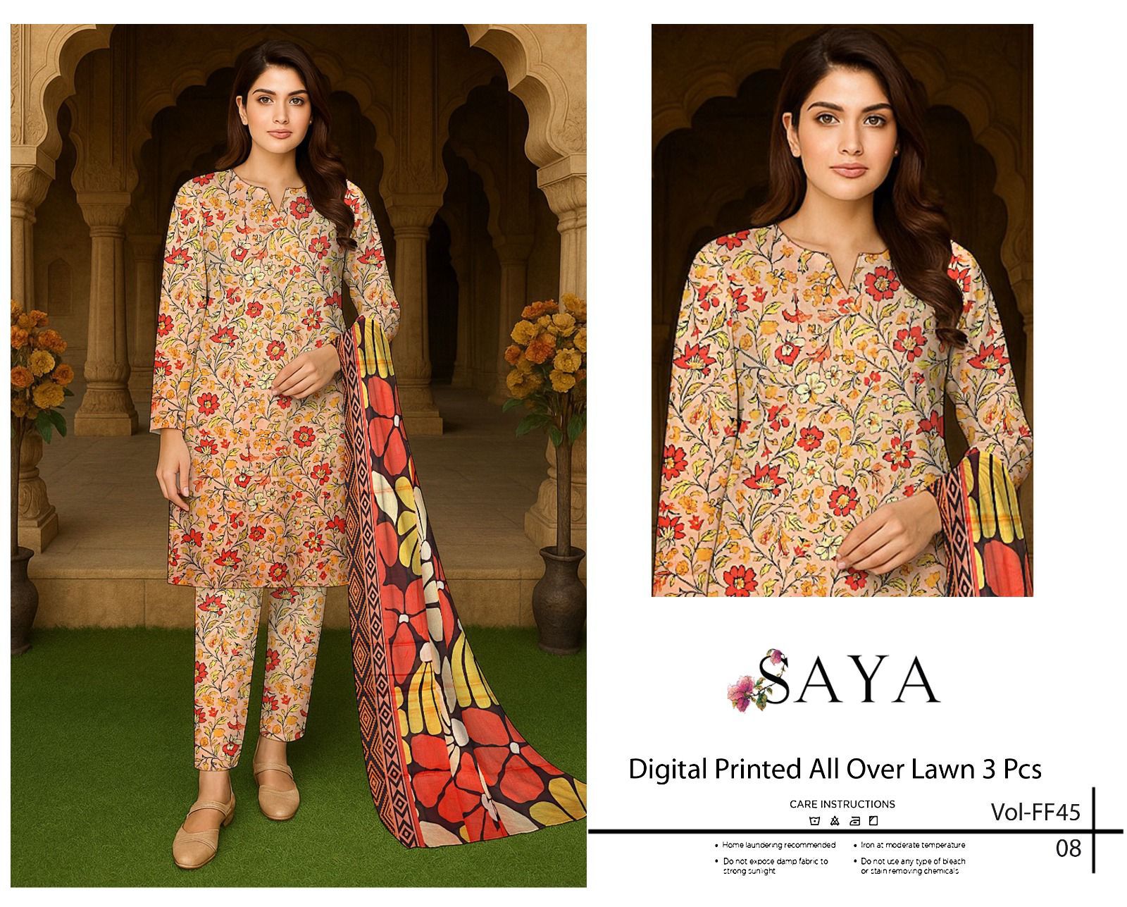 AIRJET LAWN DIGITAL PRINT ALLOVER VOLUME 3Pc