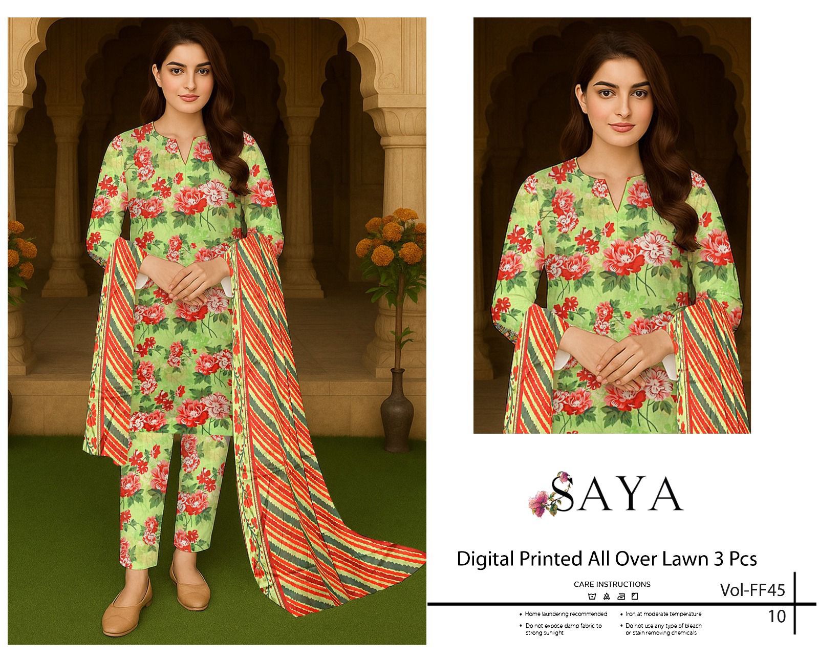 AIRJET LAWN DIGITAL PRINT ALLOVER VOLUME 3Pc