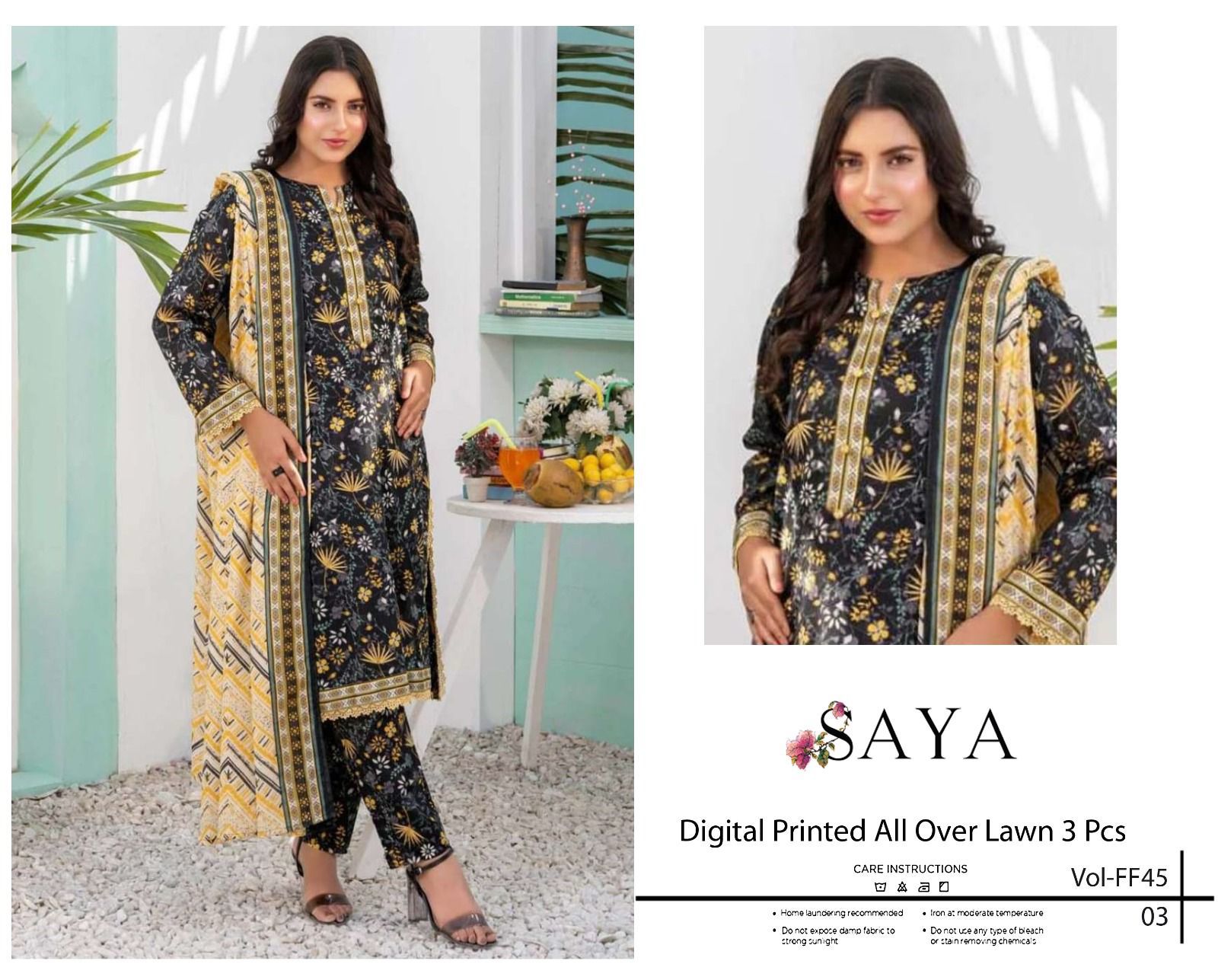 AIRJET LAWN DIGITAL PRINT ALLOVER VOLUME 3Pc