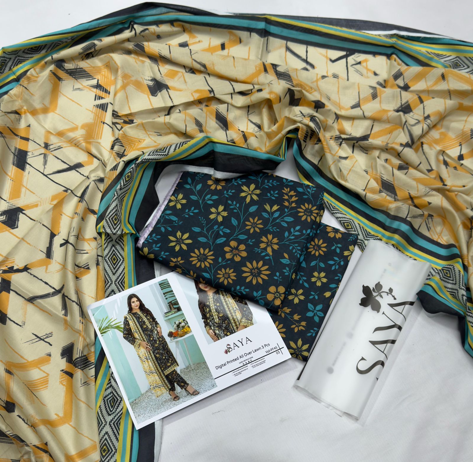 AIRJET LAWN DIGITAL PRINT ALLOVER VOLUME 3Pc