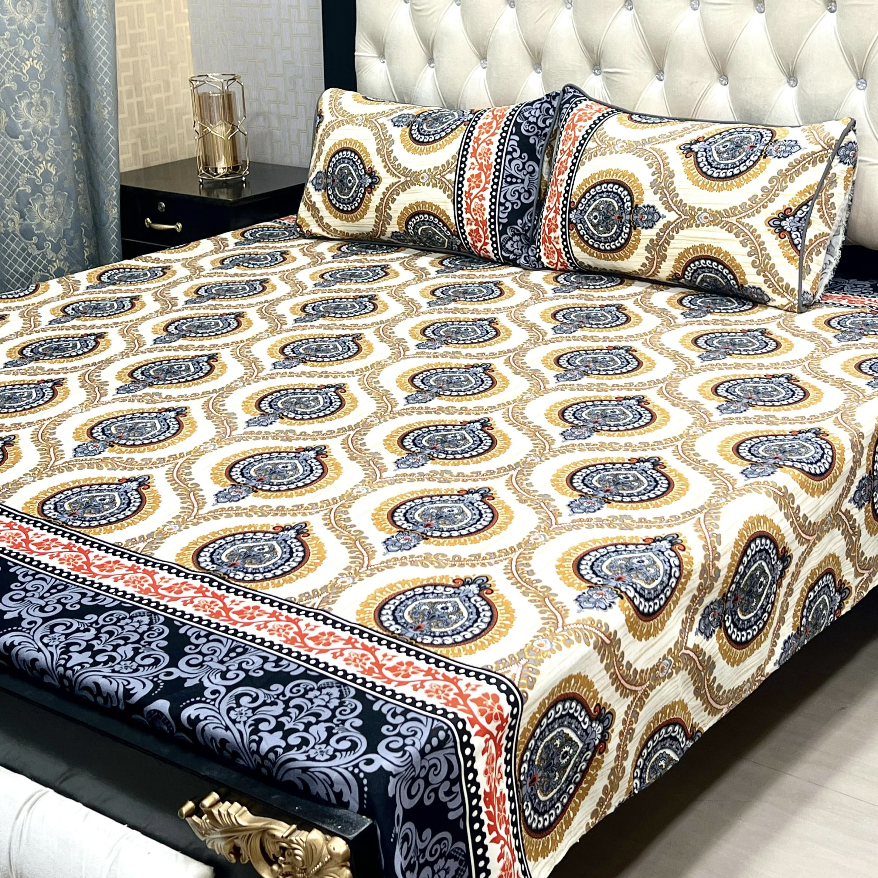 3D-Crystal cotton Bedsheets