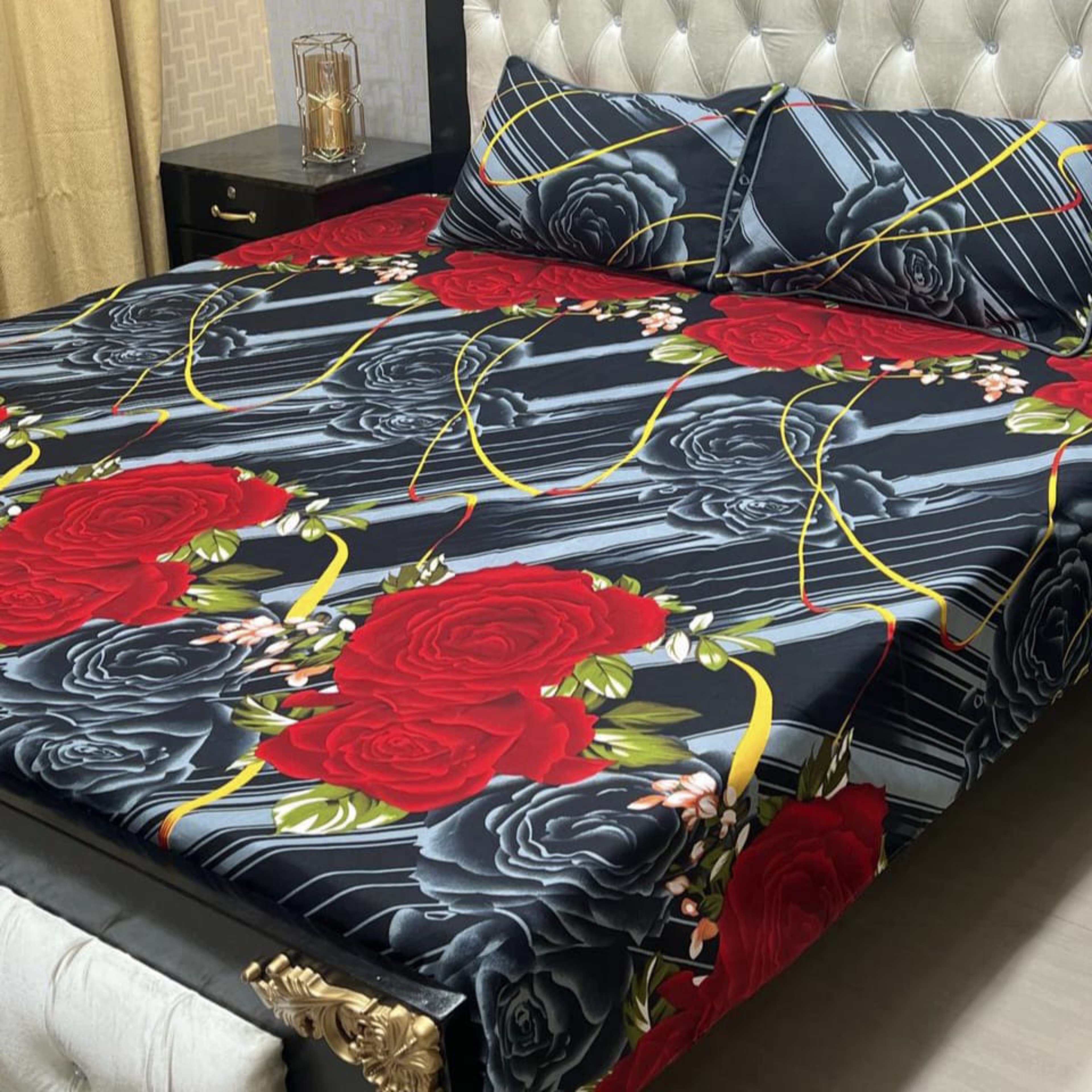 3D-Crystal cotton Bedsheets