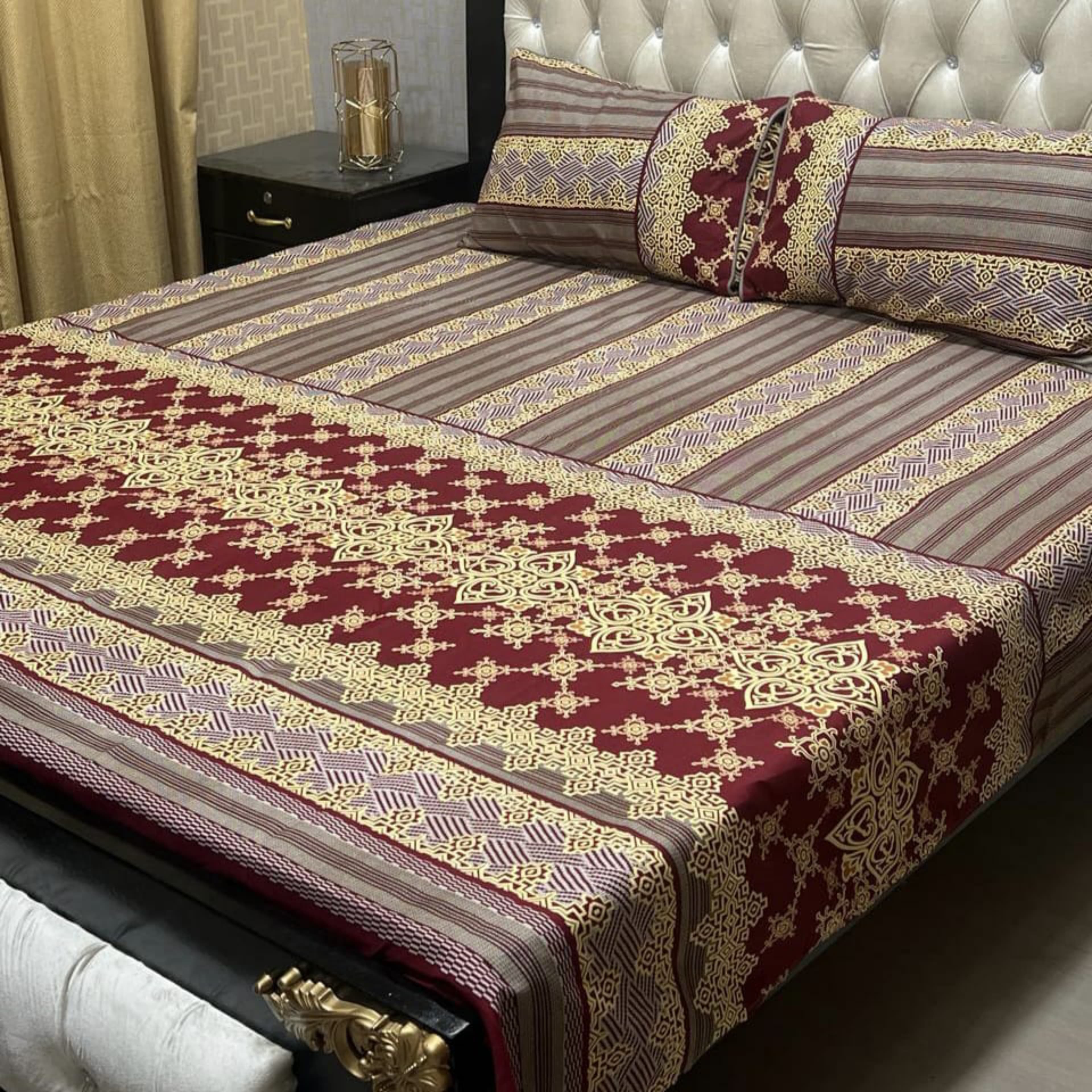 3D-Crystal cotton Bedsheets
