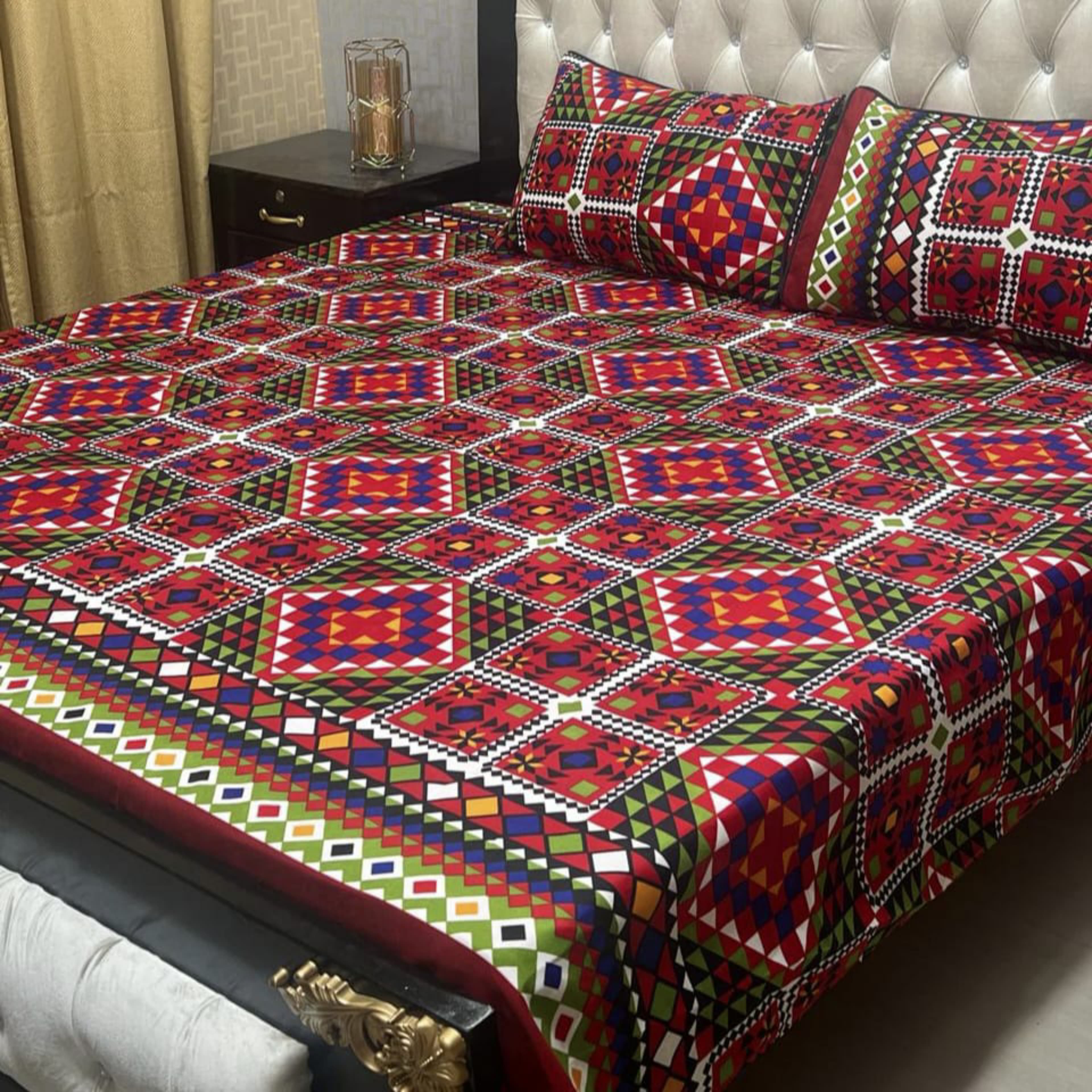 3D-Crystal cotton Bedsheets