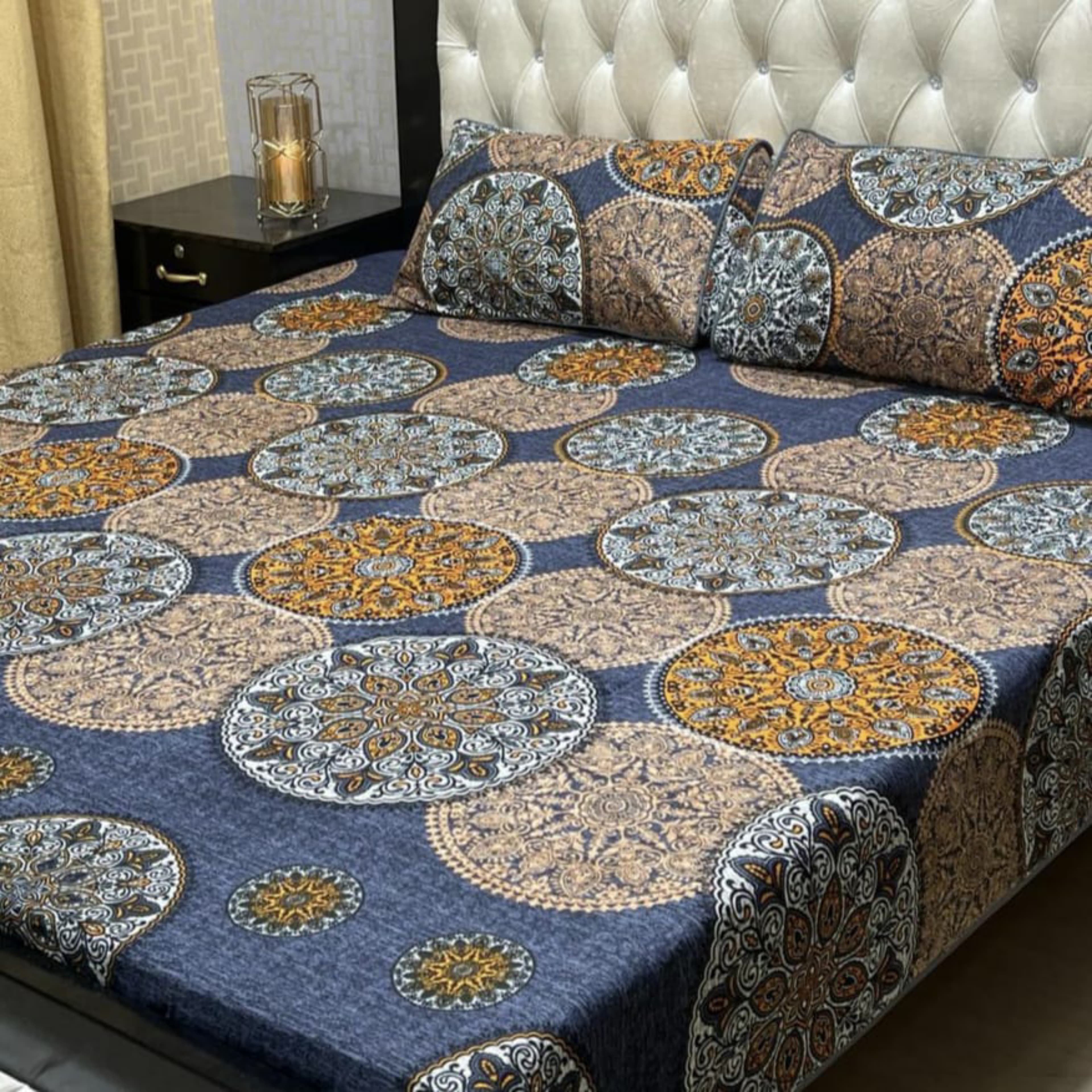 3D-Crystal cotton Bedsheets