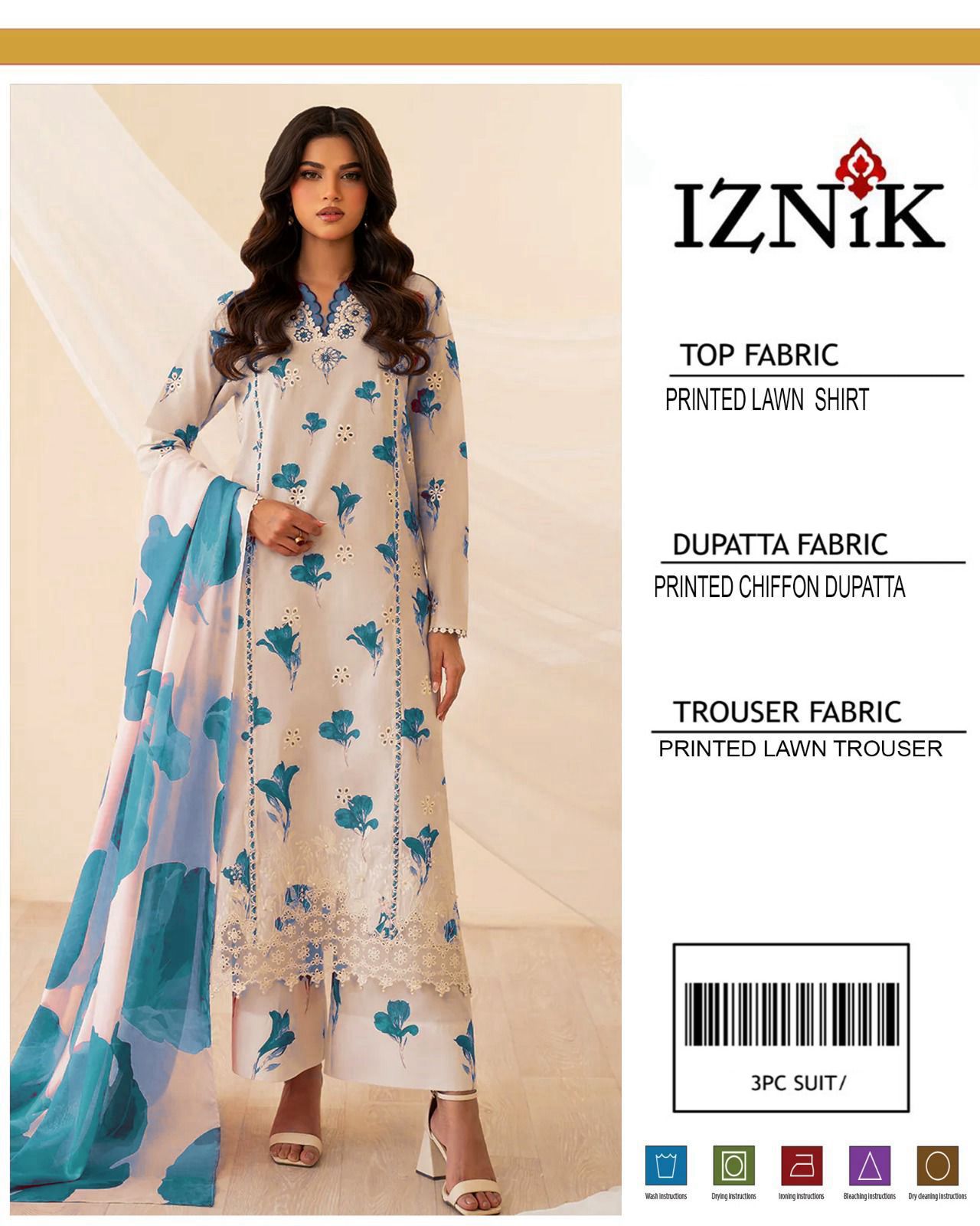 Maria.B Lznik Sapphire Premium Lawn Suit 3PC
