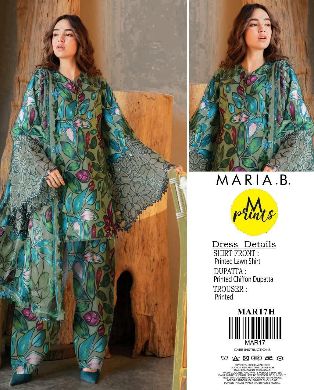 Maria.B Lznik Sapphire Premium Lawn Suit 3PC