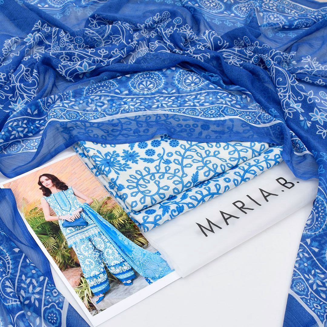 Maria.B Lznik Sapphire Premium Lawn Suit 3PC