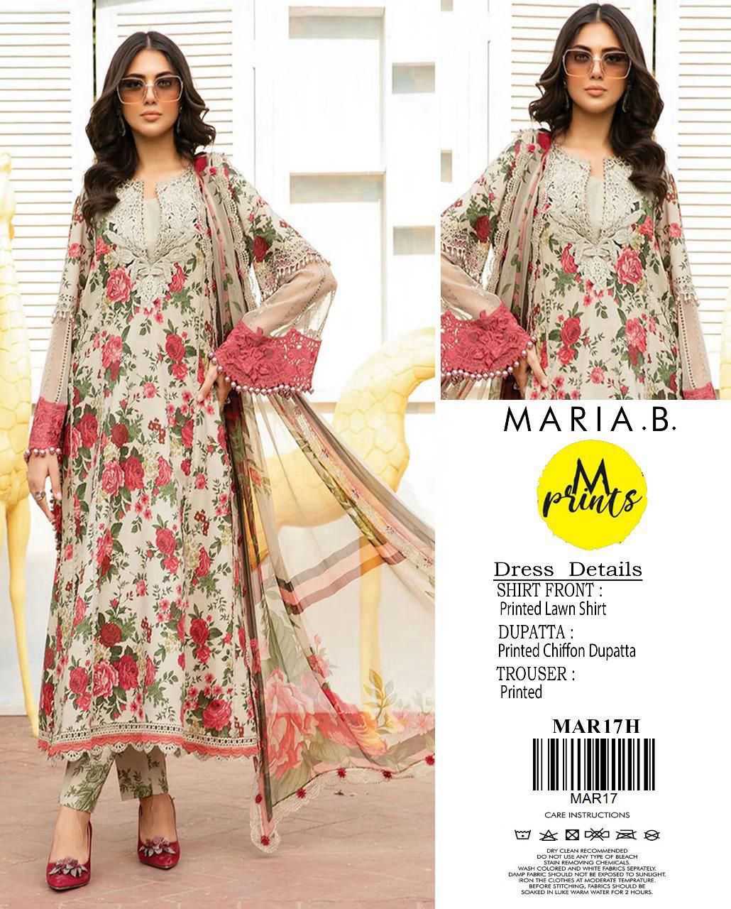 Maria.B Lznik Sapphire Premium Lawn Suit 3PC