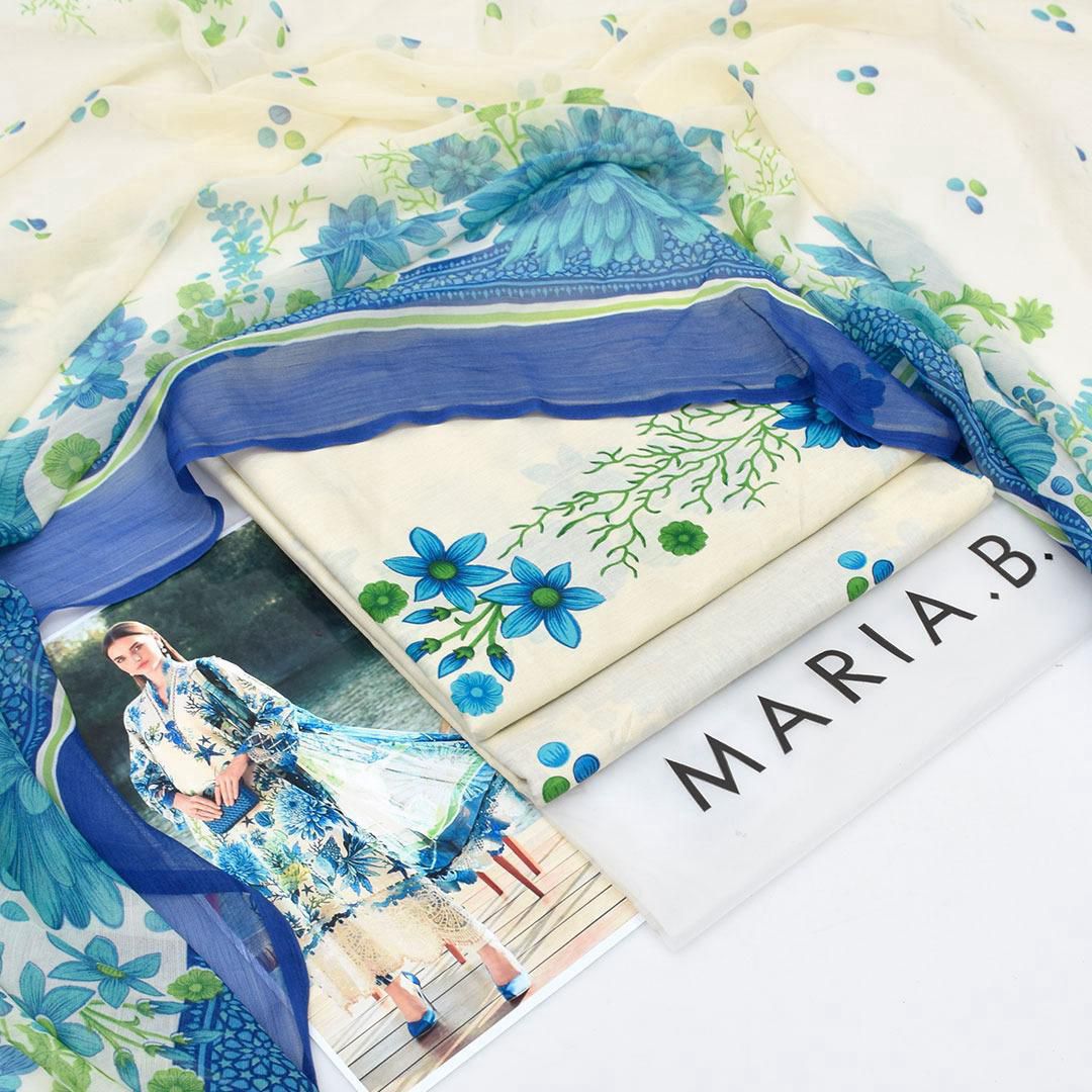 Maria.B Lznik Sapphire Premium Lawn Suit 3PC