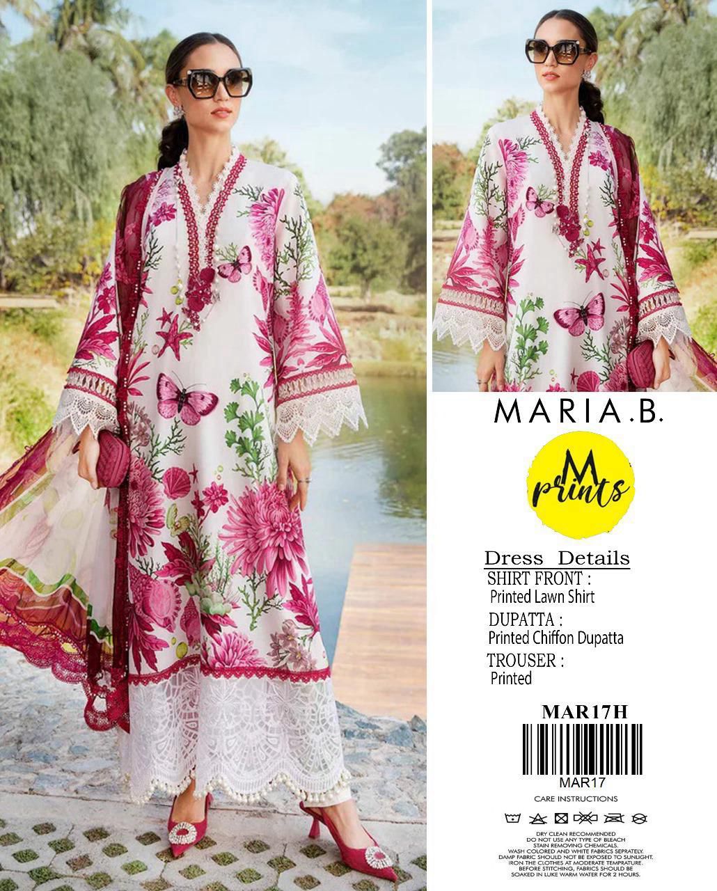 Maria.B Lznik Sapphire Premium Lawn Suit 3PC