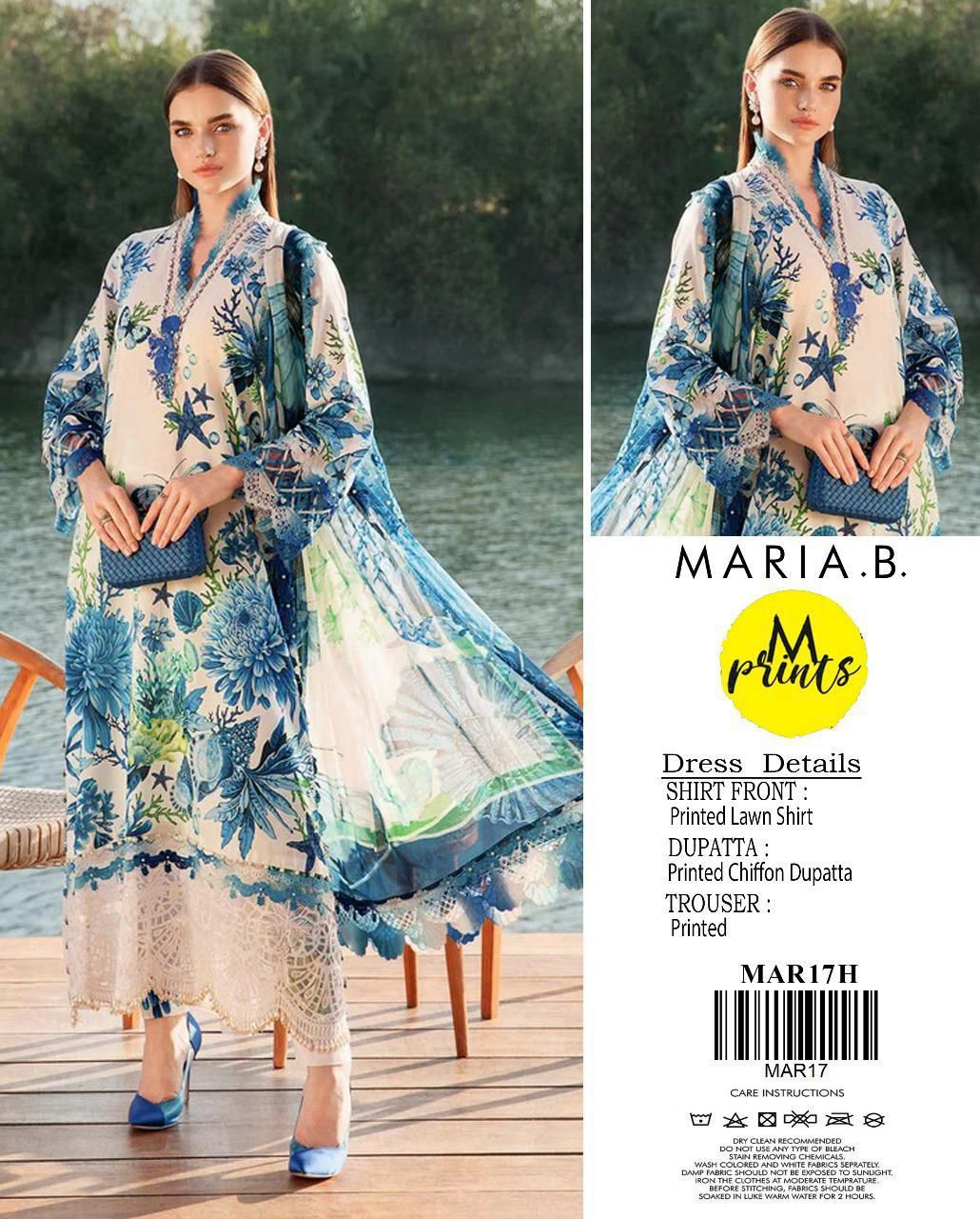 Maria.B Lznik Sapphire Premium Lawn Suit 3PC