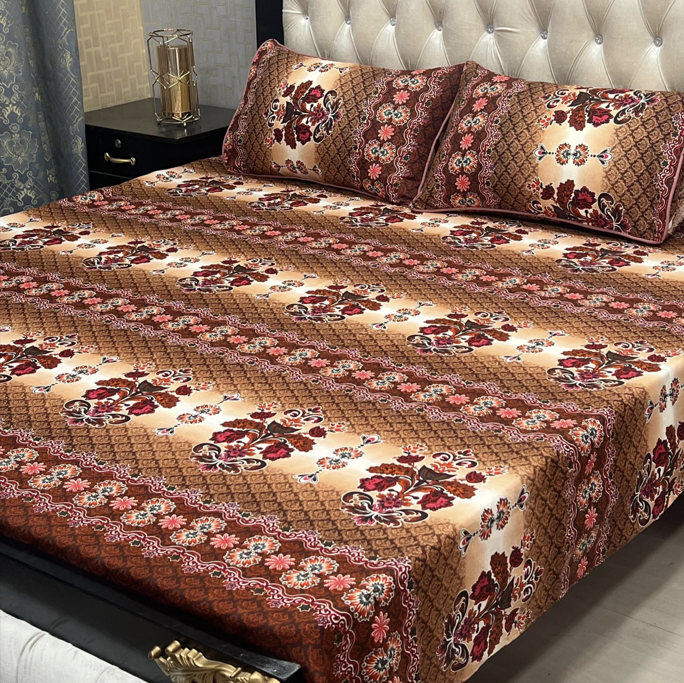 3D-Crystal cotton Bedsheets