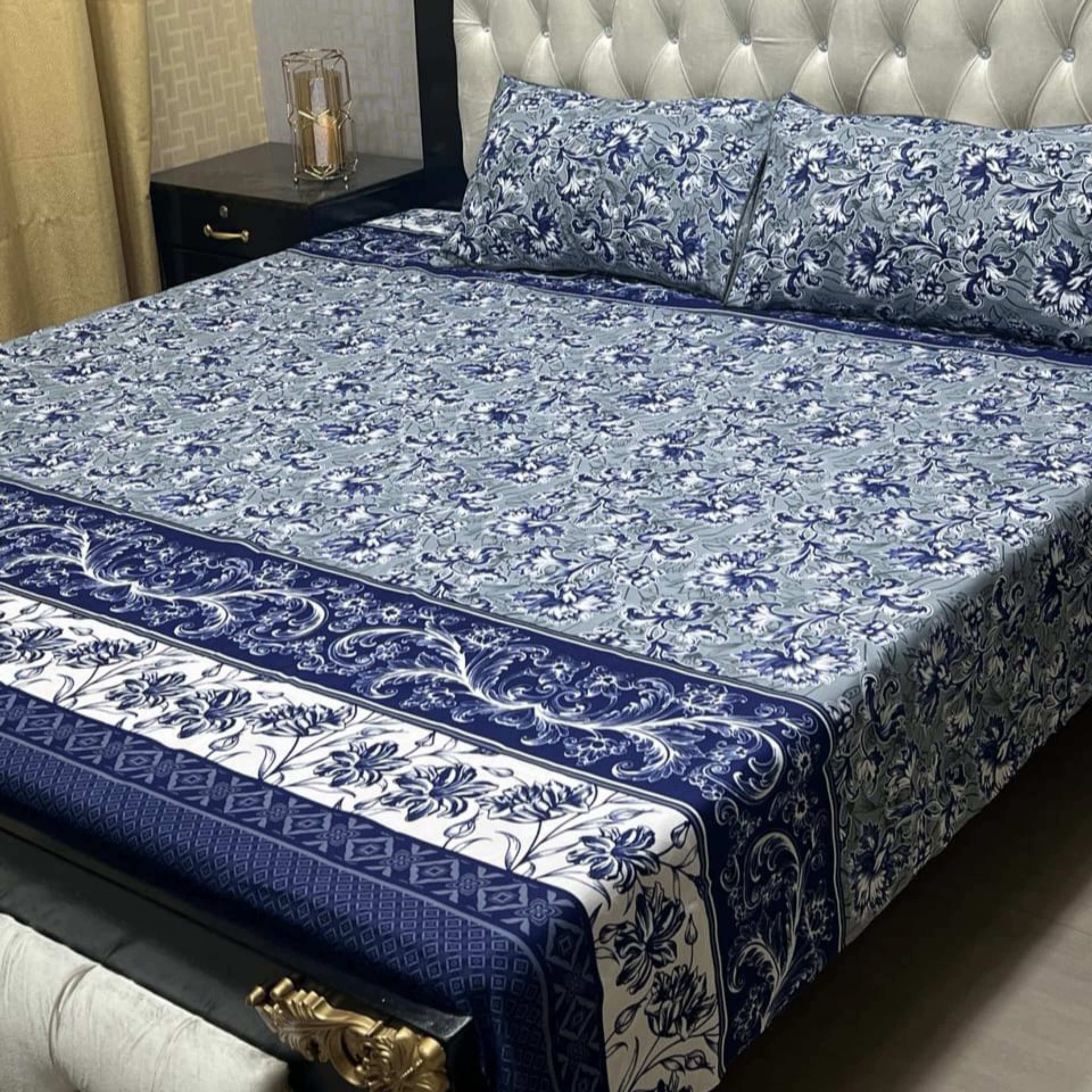 3D-Crystal cotton Bedsheets