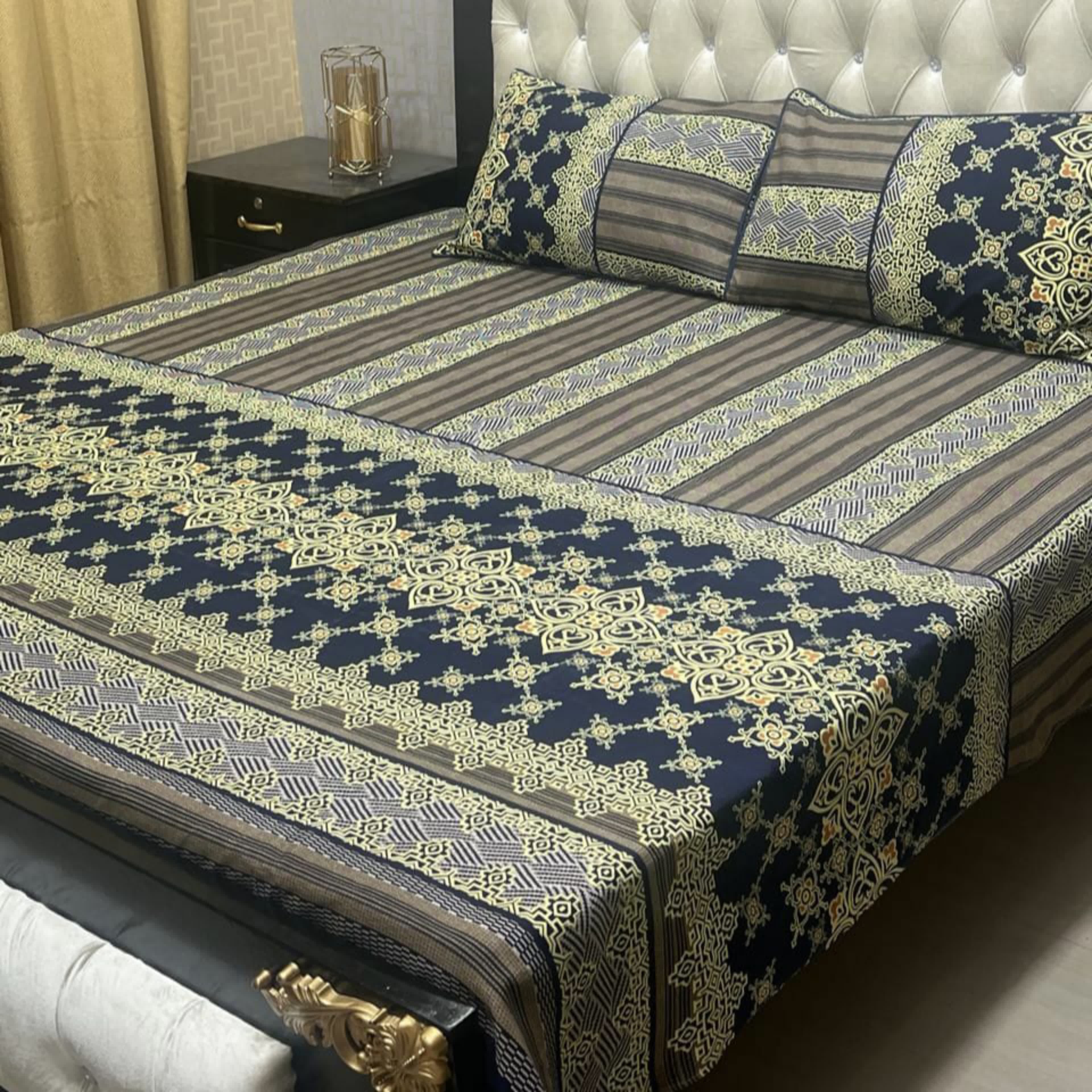 3D-Crystal cotton Bedsheets