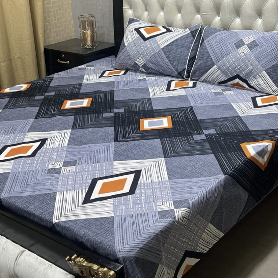 3D-Crystal cotton Bedsheets