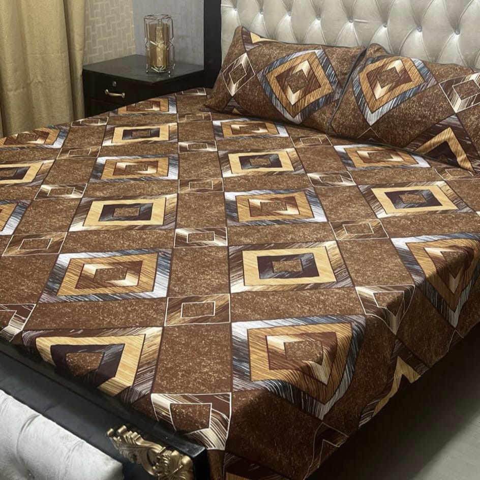 3D-Crystal cotton Bedsheets