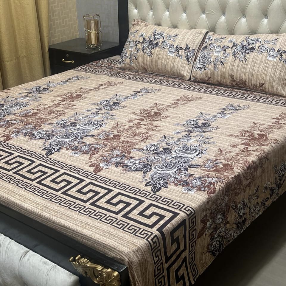 3D-Crystal cotton Bedsheets