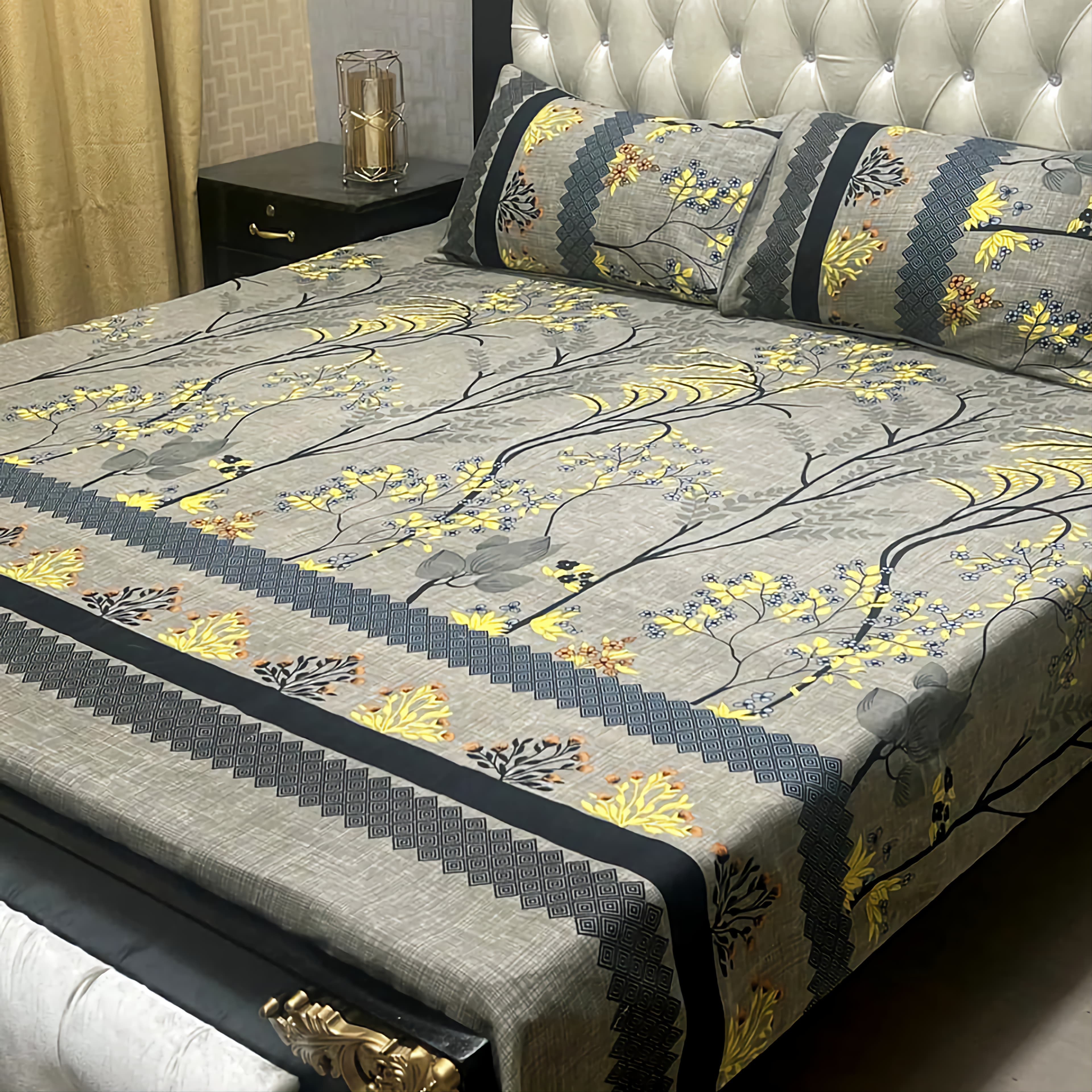 3D-Crystal cotton Bedsheets