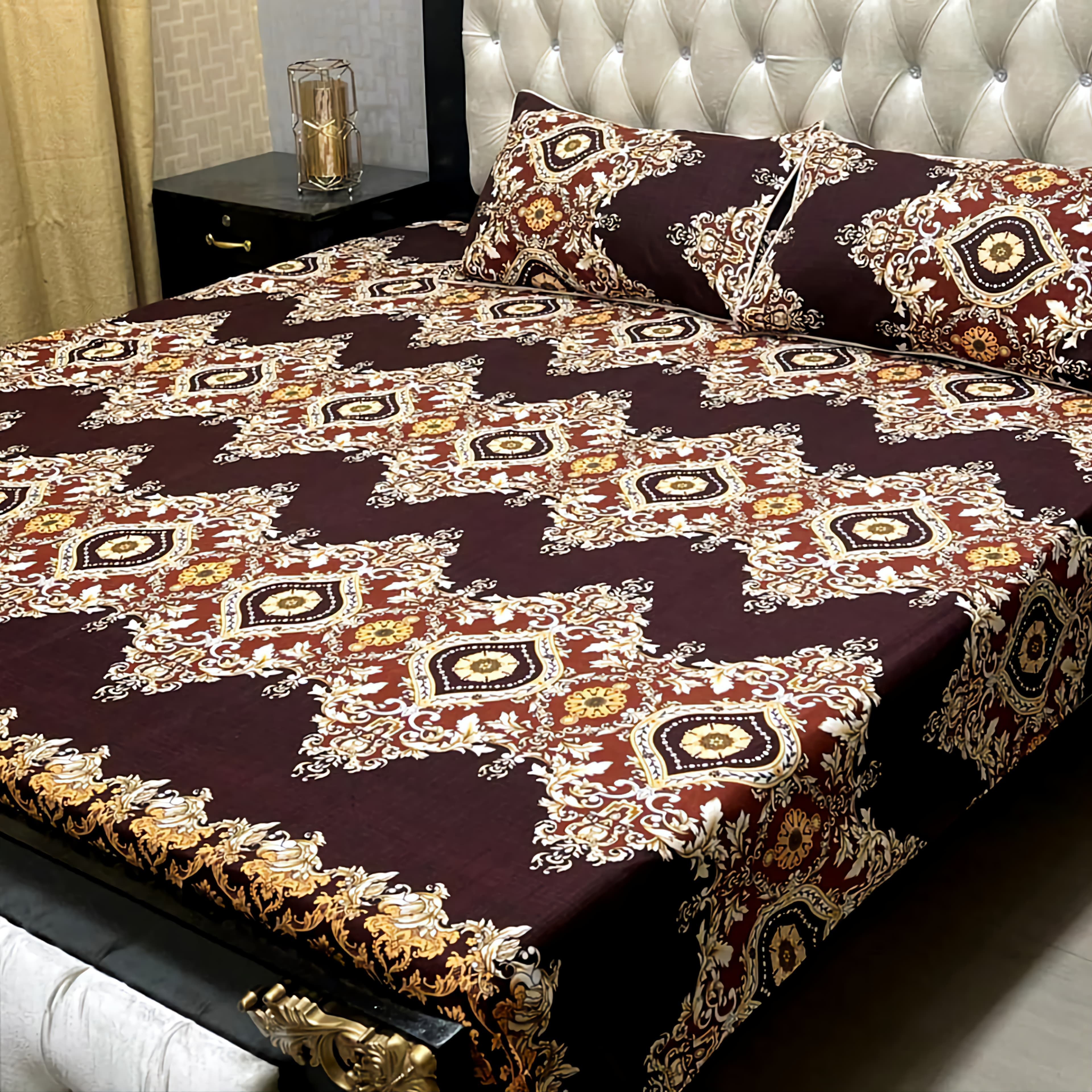 3D-Crystal cotton Bedsheets