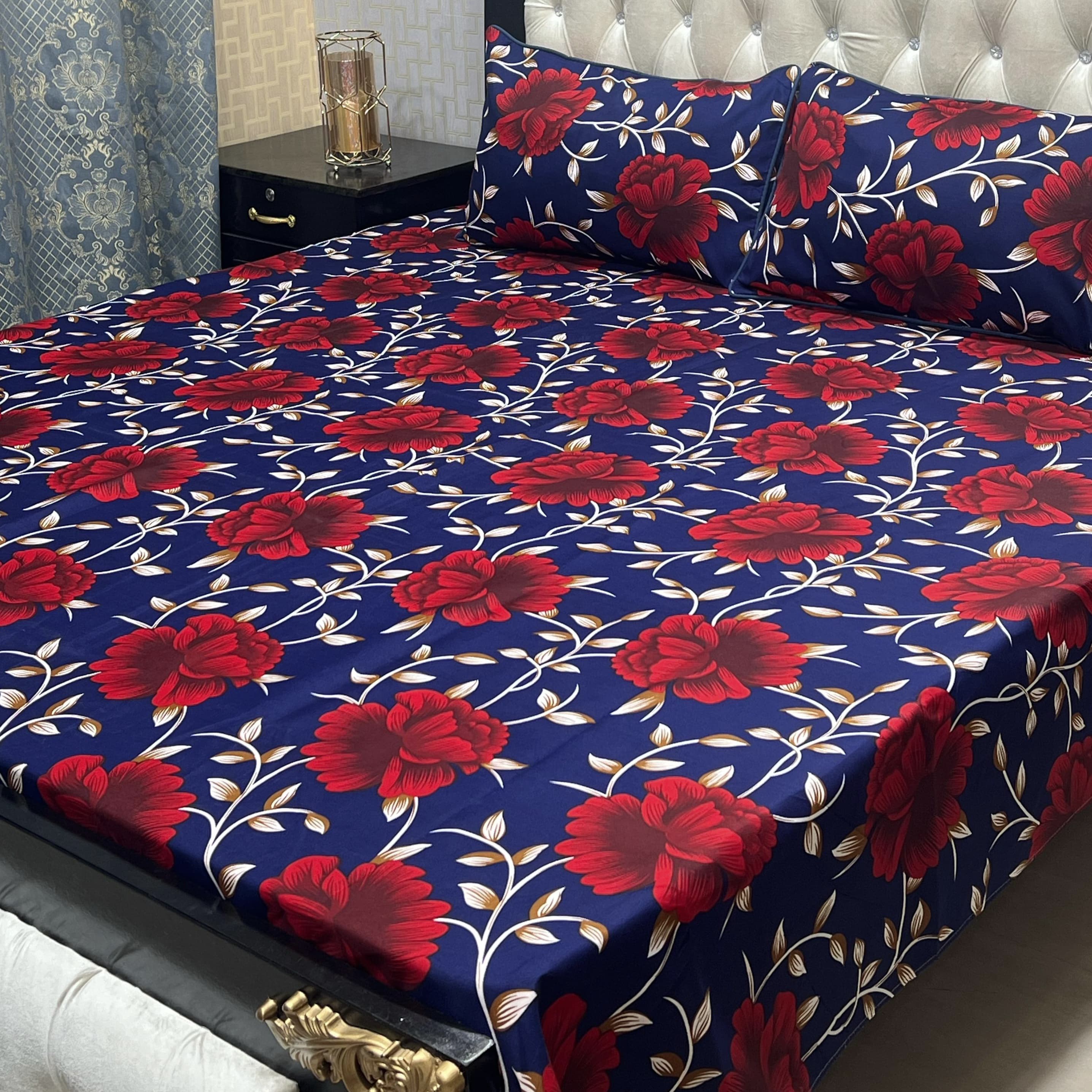 3D-Crystal cotton Bedsheets