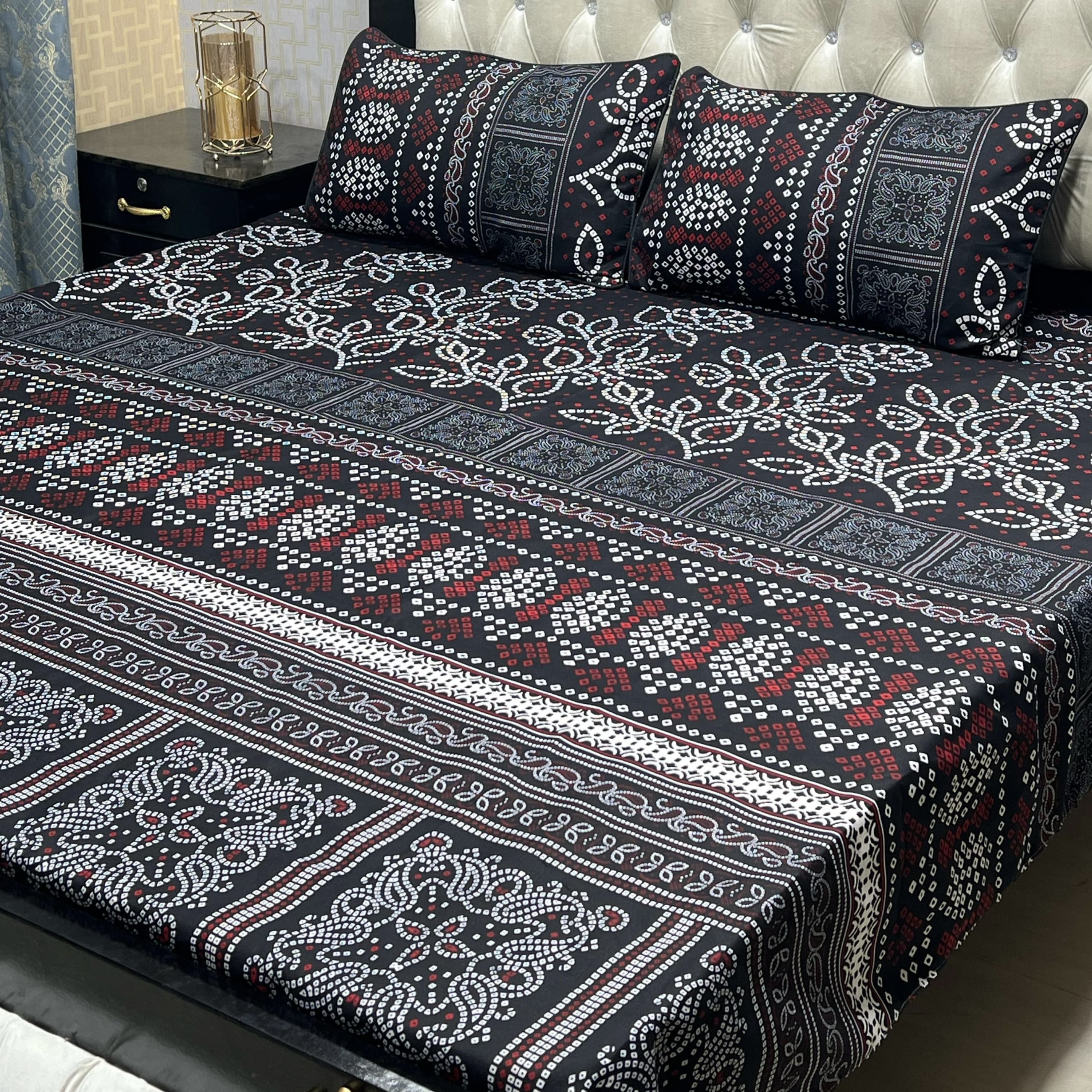 3D-Crystal cotton Bedsheets