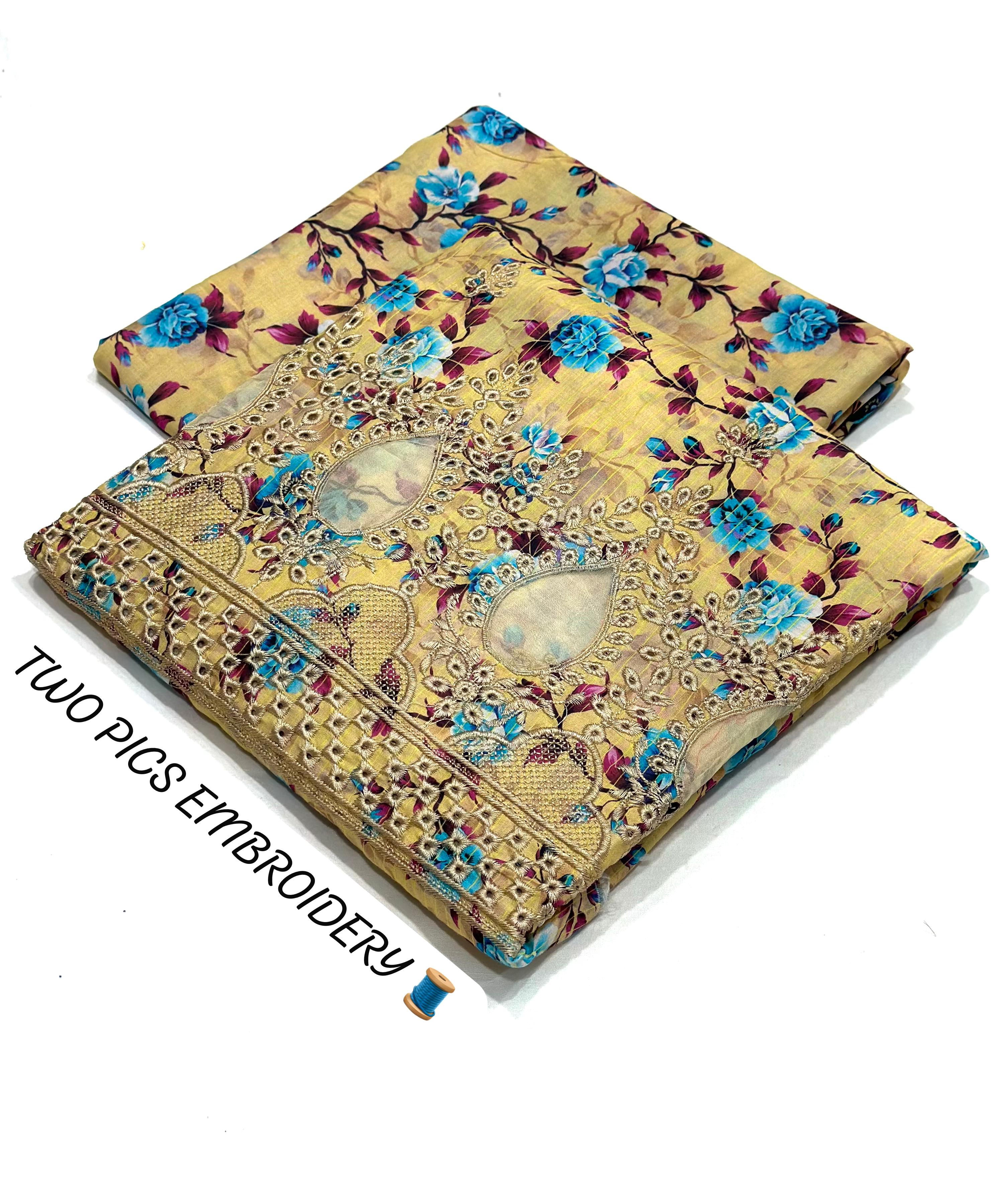 PRINTED EMBROIDERY FANCY 2PC BORING DAMAN COLLECTION
