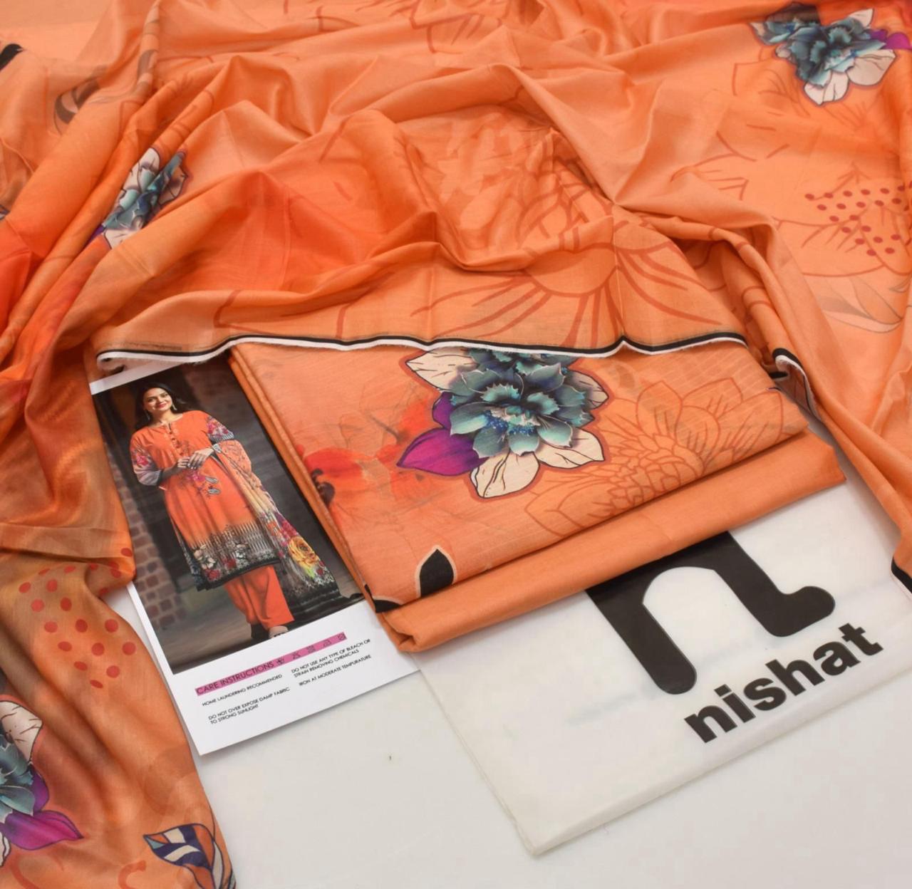 ELEGANT 3-PIECE NISHAT TANA DORA LAWN SUIT FOR WOMEN – UNSTITCHED