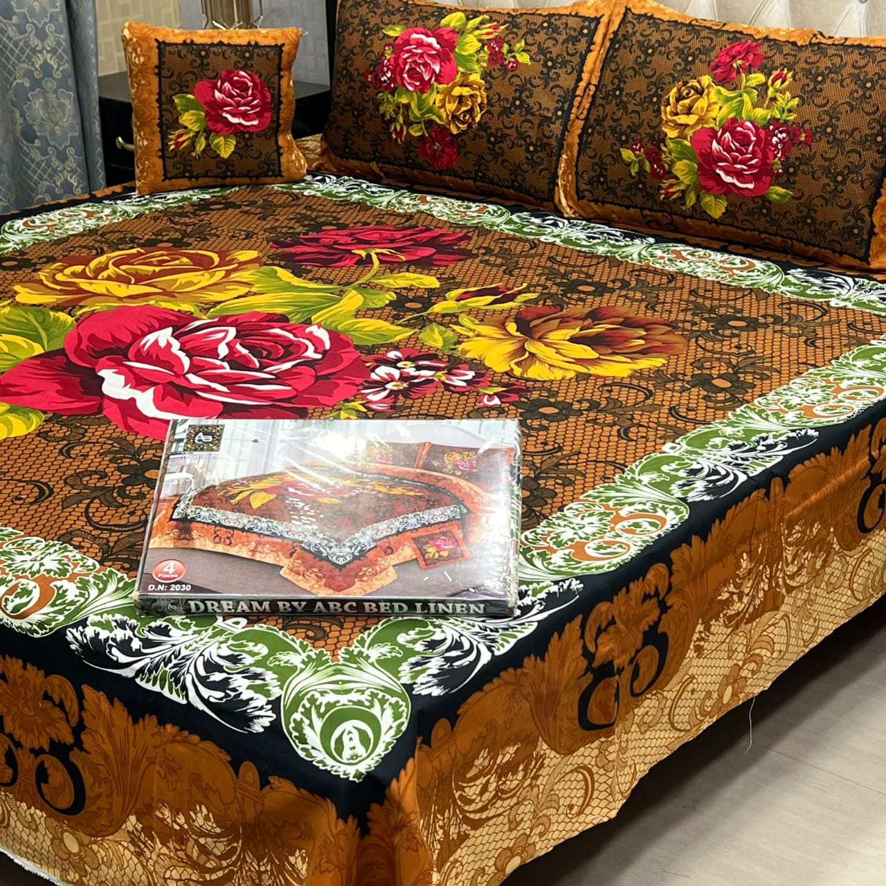 3 D PANAL BEDSHEET CRYSTAL COTTON