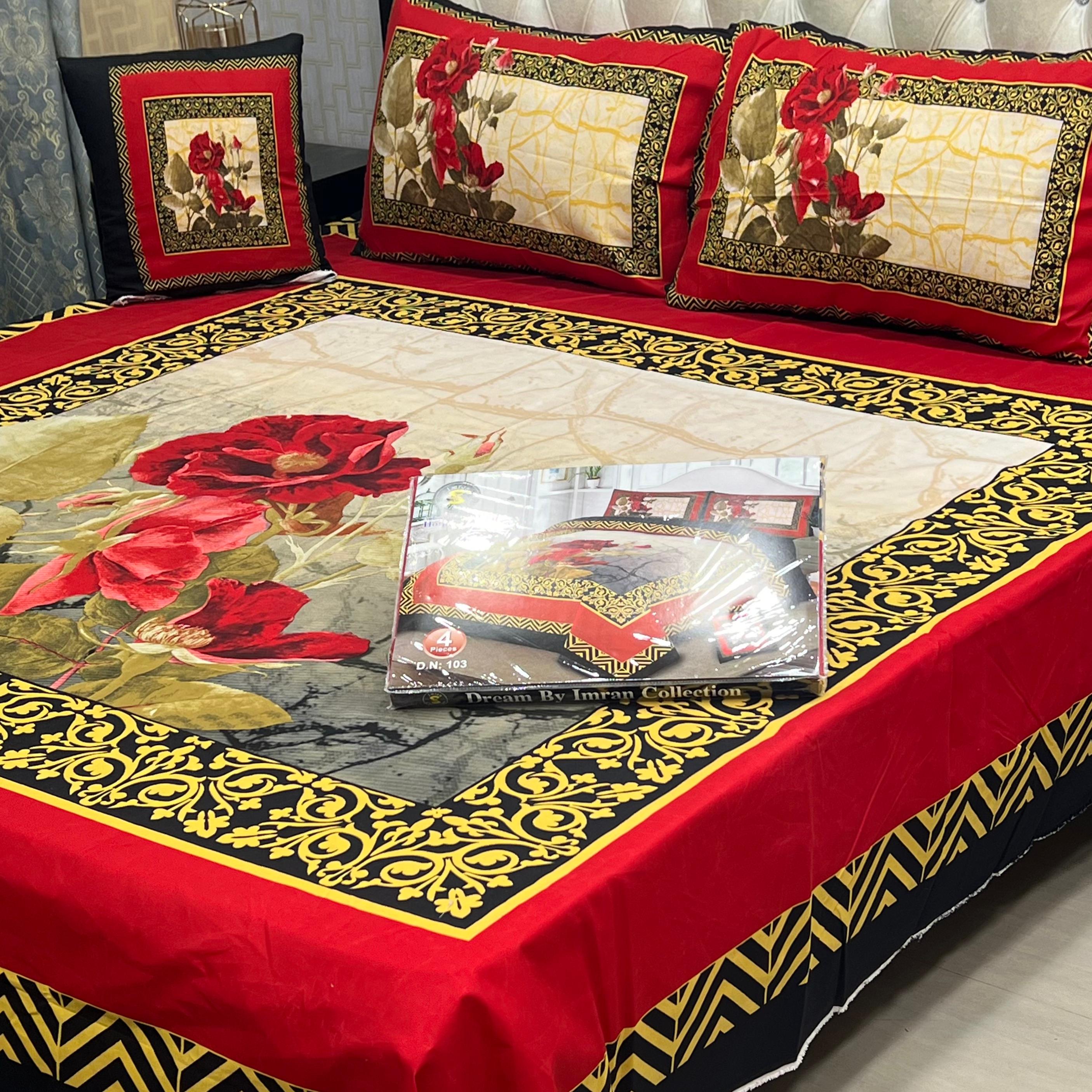 3 D PANAL BEDSHEET CRYSTAL COTTON