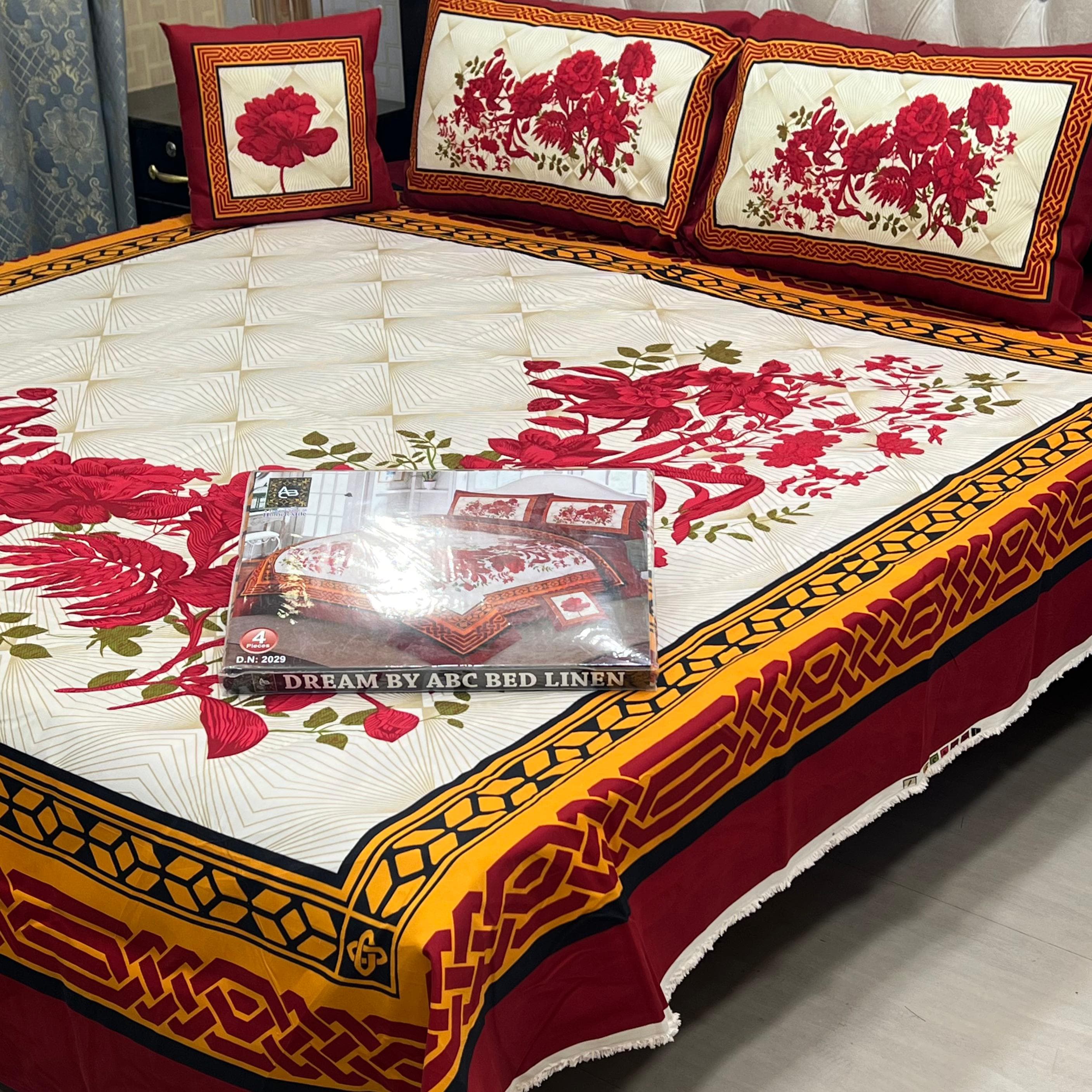 3 D PANAL BEDSHEET CRYSTAL COTTON