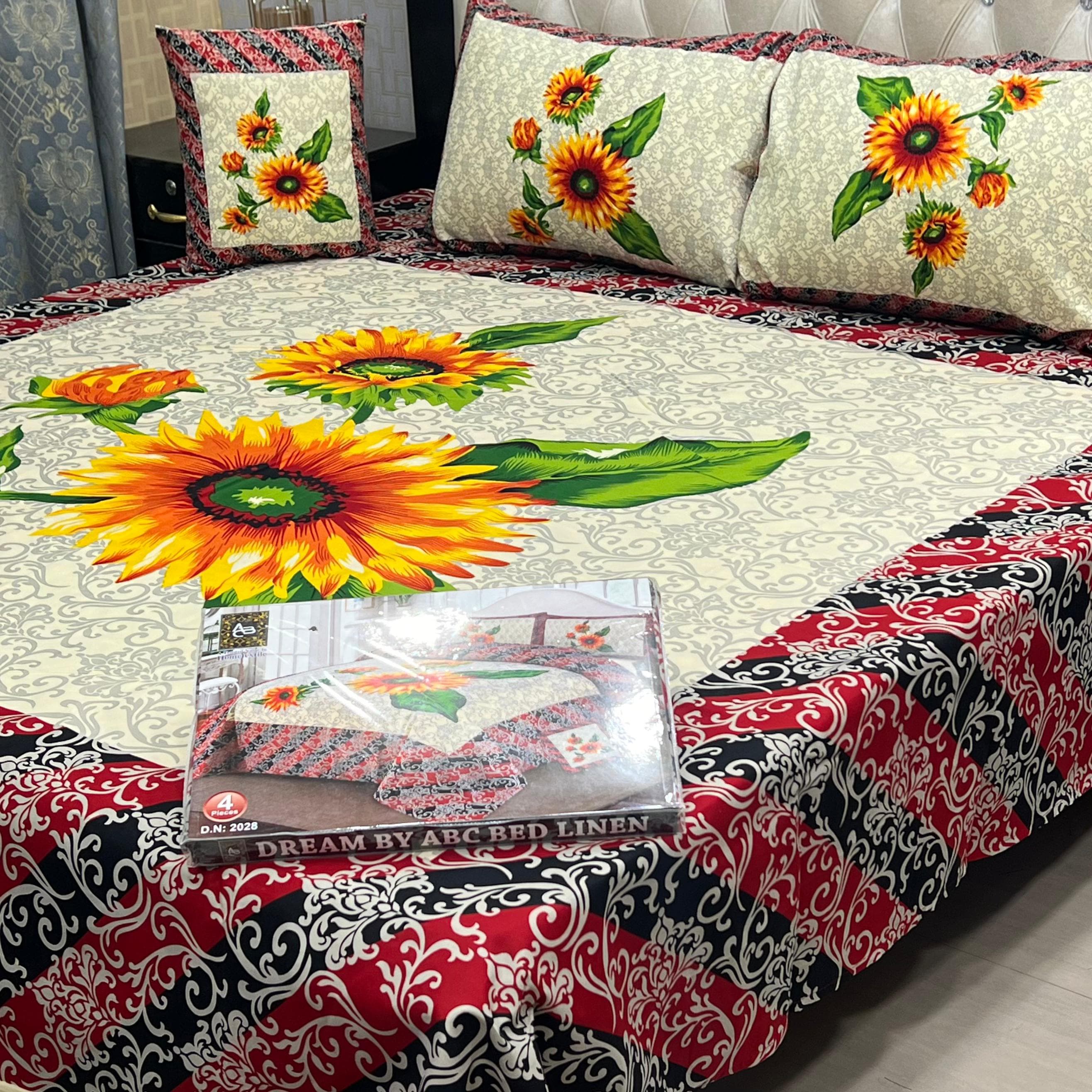 3 D PANAL BEDSHEET CRYSTAL COTTON