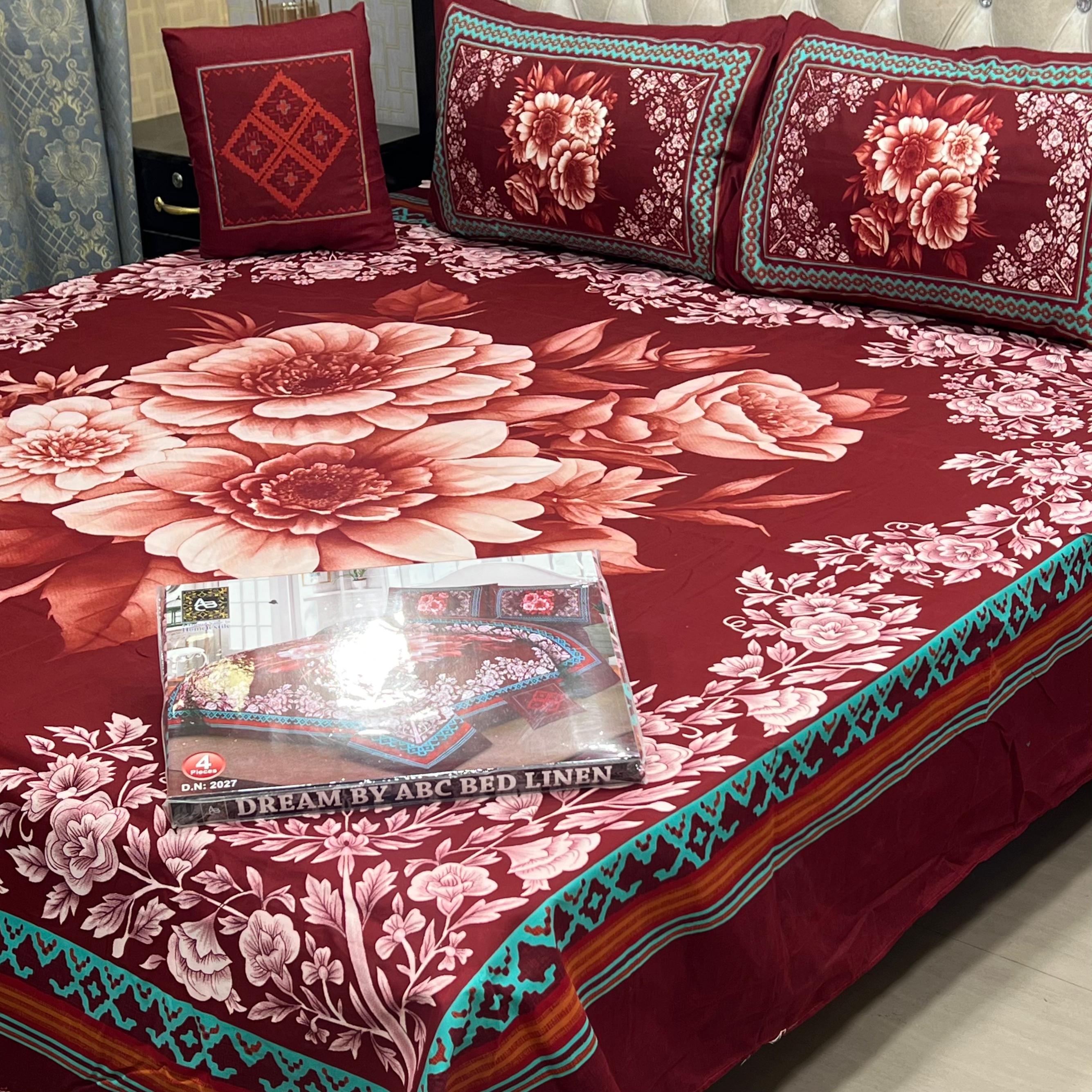 3 D PANAL BEDSHEET CRYSTAL COTTON