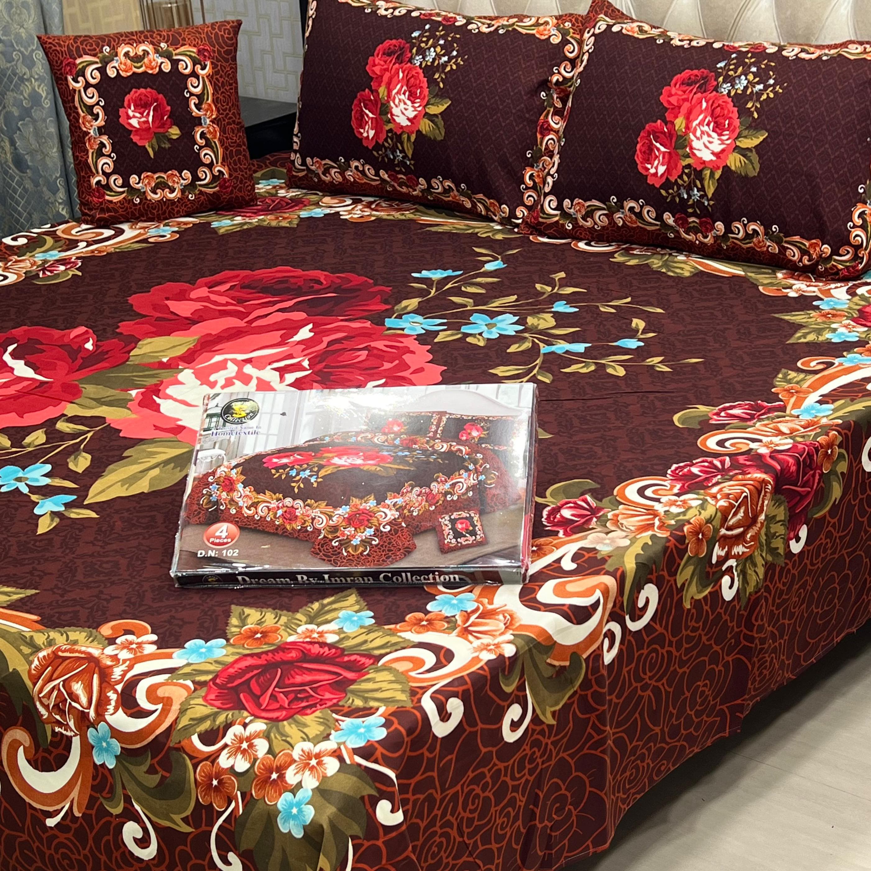 3 D PANAL BEDSHEET CRYSTAL COTTON