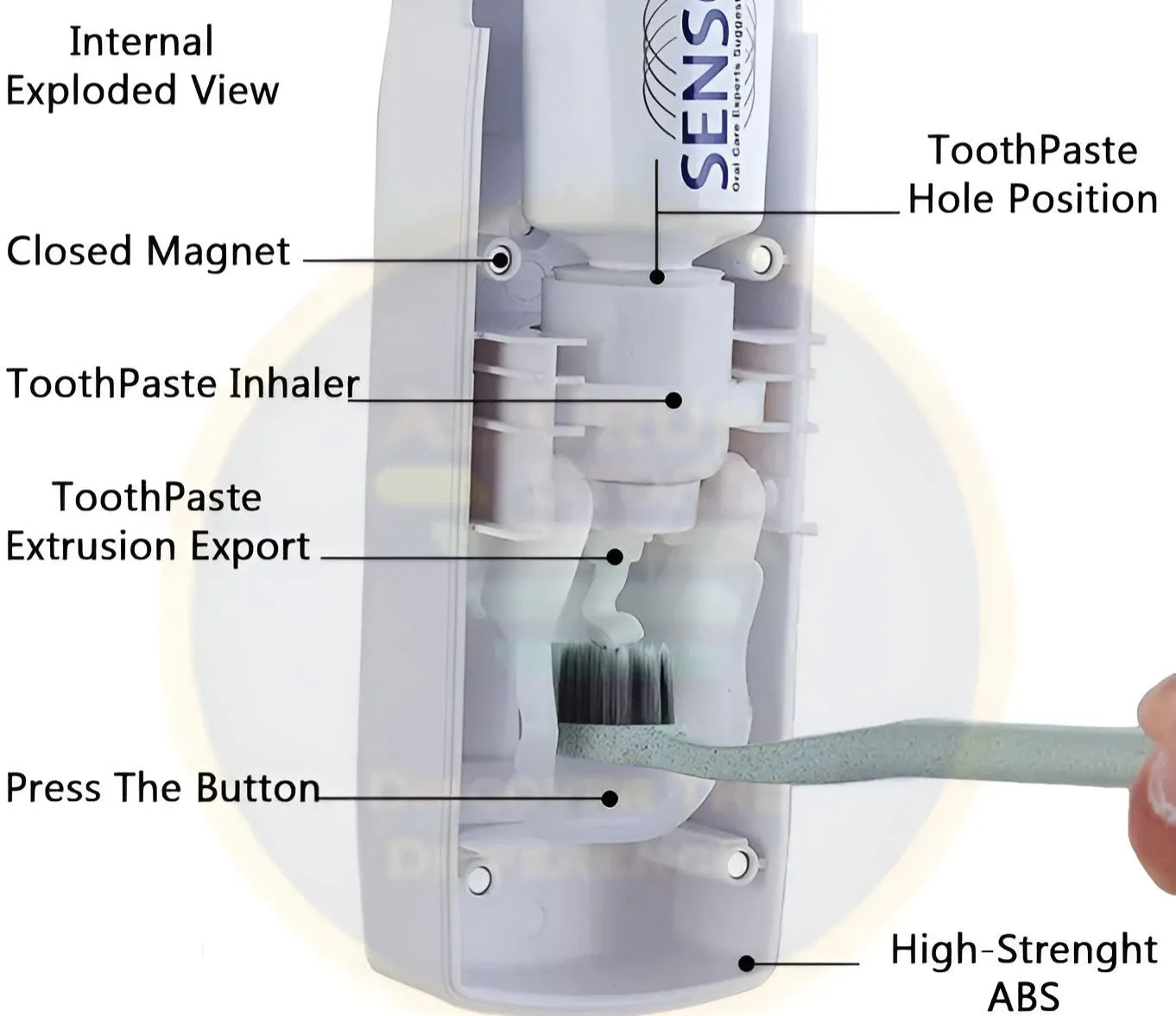 Automatic-ToothPaste Dispenser & ToothBrush Holder