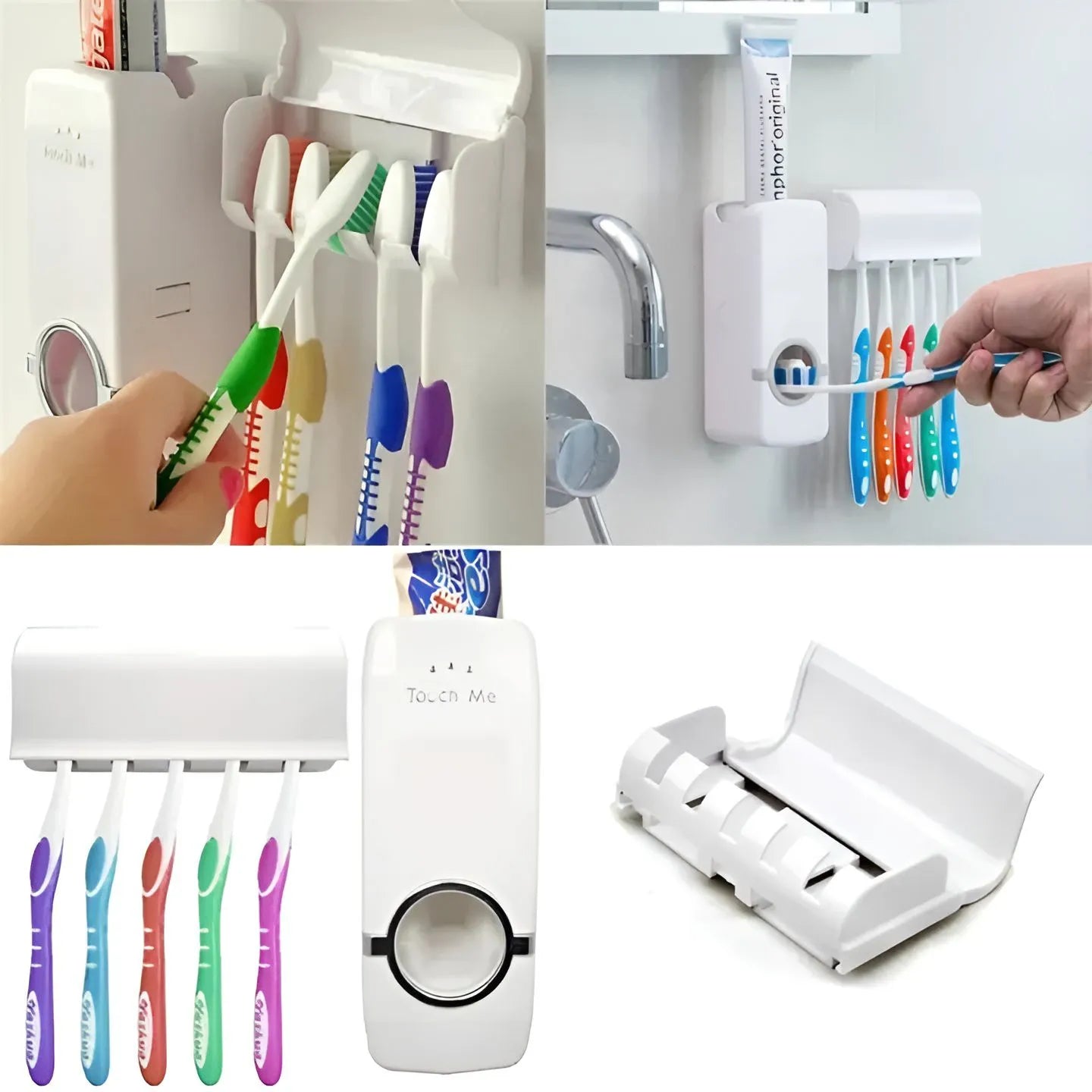 Automatic-ToothPaste Dispenser & ToothBrush Holder
