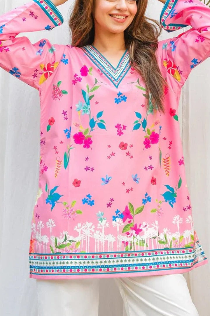 Stitched 2 piece printed shirt and printed trouser