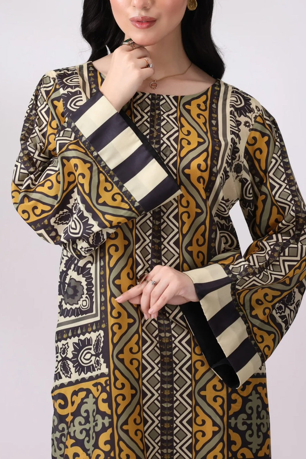 STITCHED 2 PIECE PRINTED SHIRT AND PRINTED TROUSER