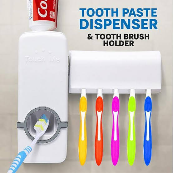 Automatic-ToothPaste Dispenser & ToothBrush Holder
