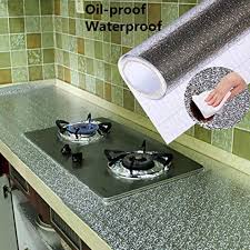 ALUMINIUM FOIL STICKER PACK OF 3 – 60×200 CM WATERPROOF • OIL-PROOF • HEAT RESISTANT SHEET ROLL FOR KITCHEN SILVER