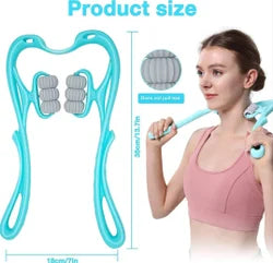 6 Wheel Cervical Neck Massager - Manual Pressure Point Therapy Roller